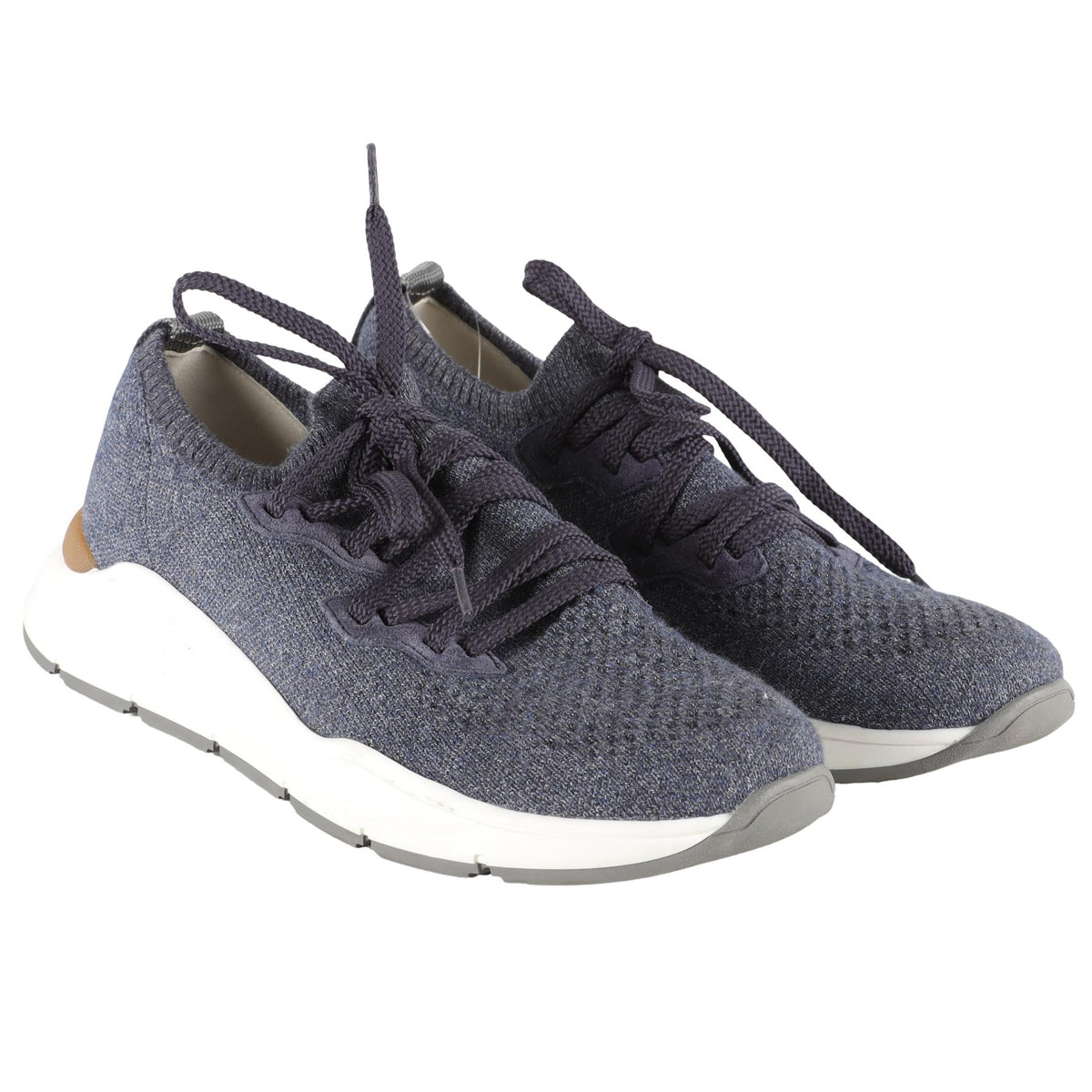 BRUNELLO CUCINELLI NAVY KIDS BOYS SNEAKERS EU 35 UK 2.5 US 3.5