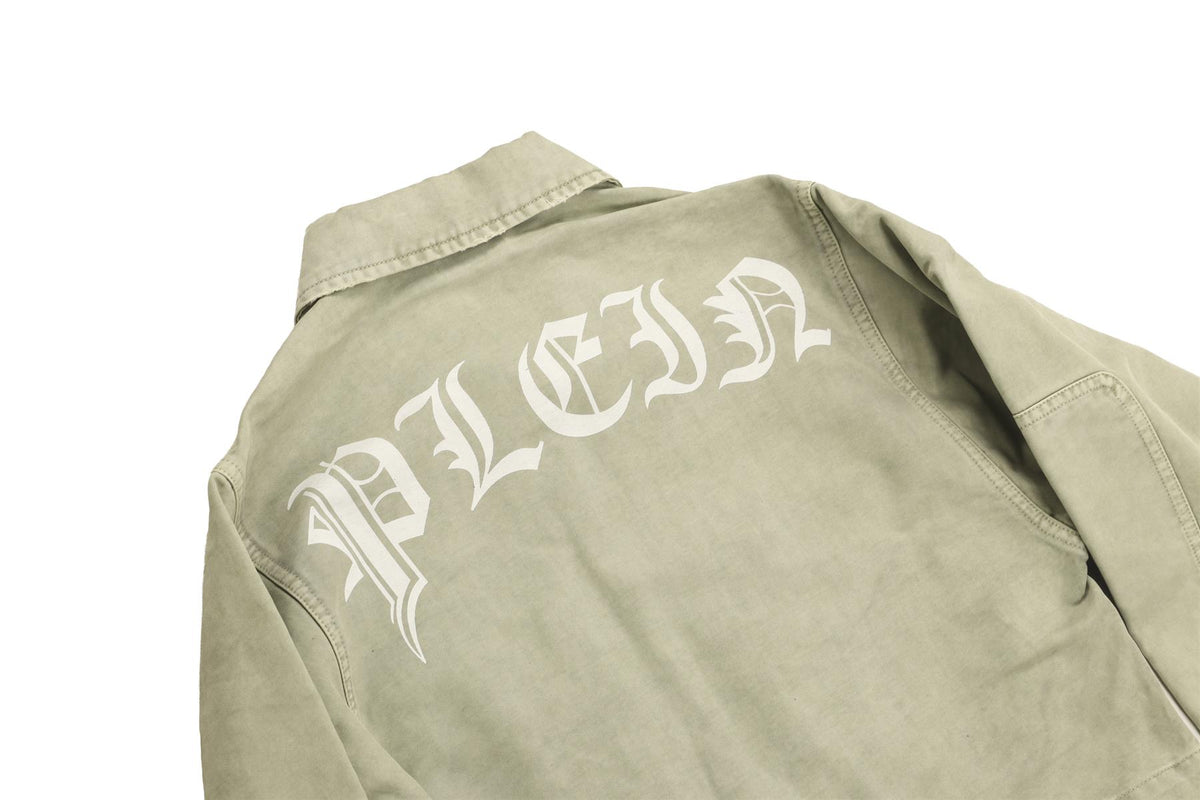 PHILIPP PLEIN GREEN COTTON JACKET XSMALL