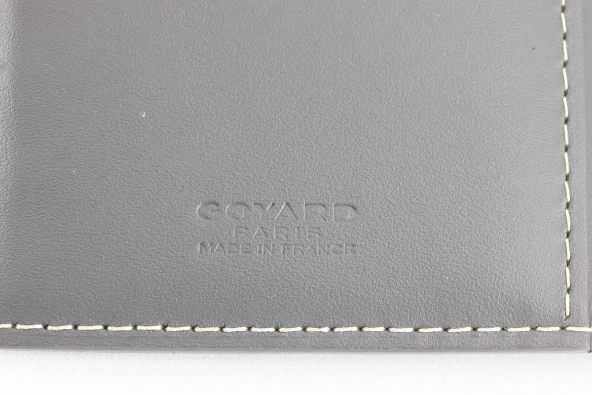 GOYARD GRENELLE PERSONALISED COATED CANVAS AND LEATHER PASSPORT HOLDER