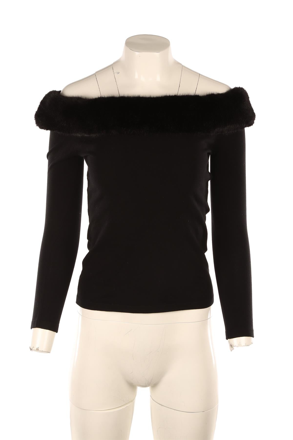 BLUMARINE BLACK KNIT TOP IT 40 UK 8