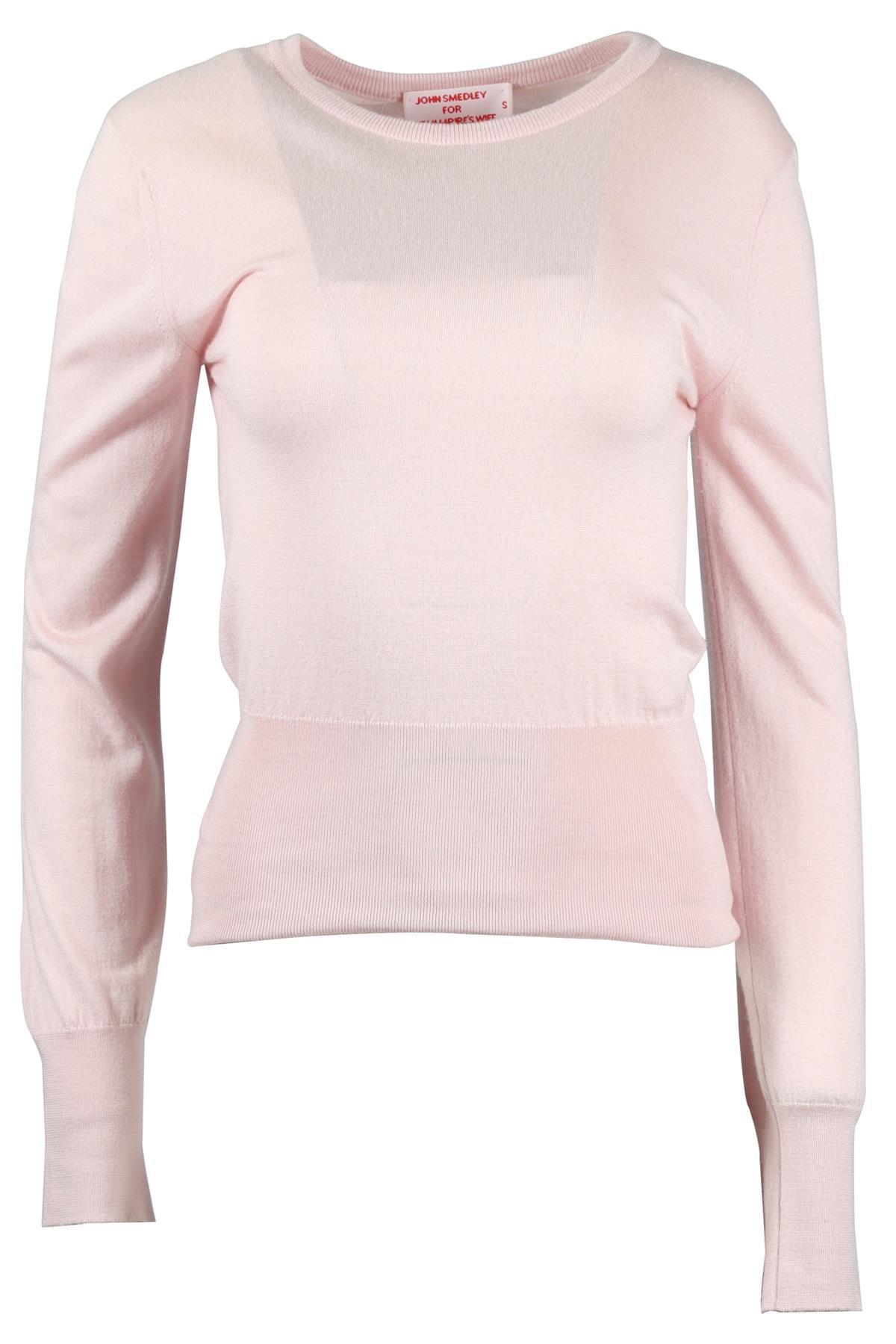 JOHN SMEDLEY + THE VAMPIRE'S WIFE PINK CASHMERE BLEND SWEATER SMALL