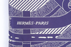 HERMÈS NAVY MORS Á  JOUET SILK SCARF ONE SIZE