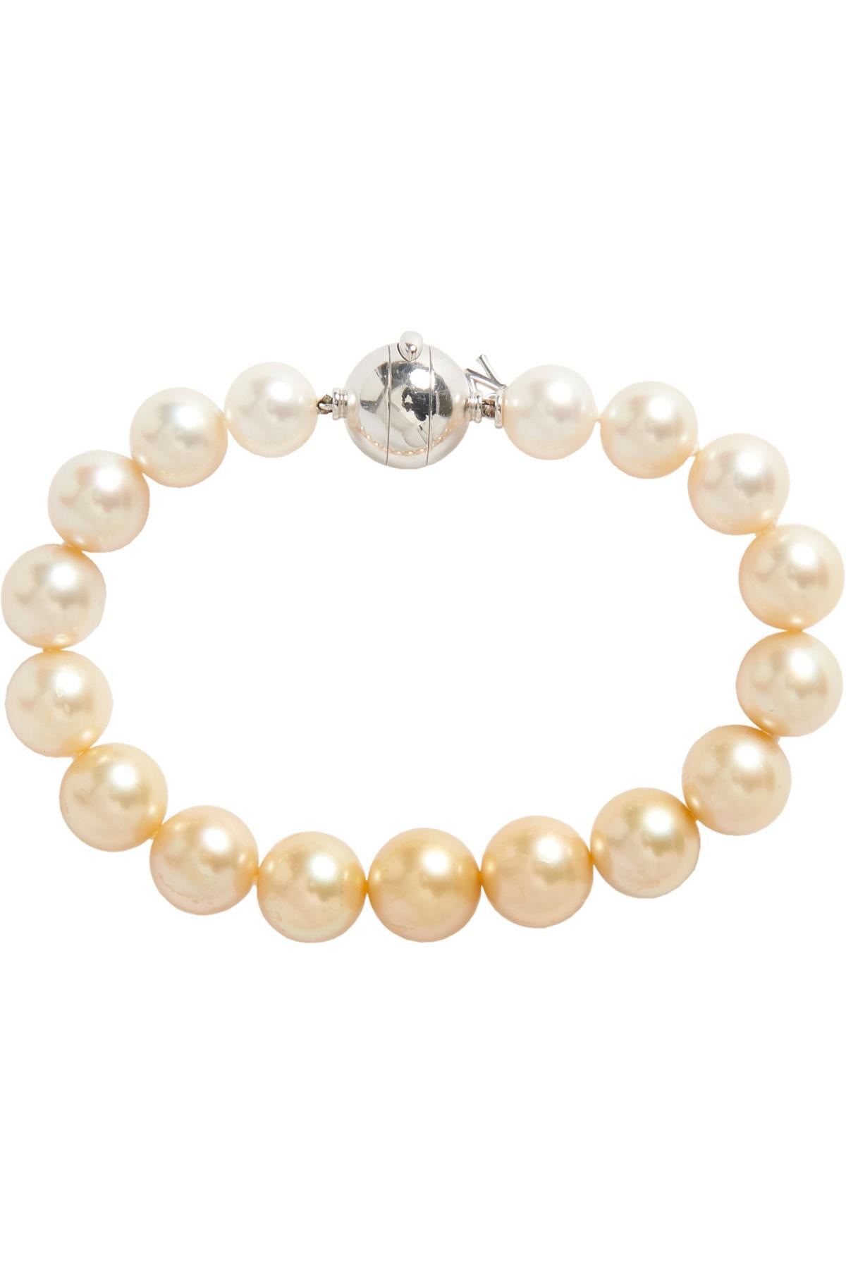 MIKIMOTO WHITE AND GOLDEN PEARL BRACELET