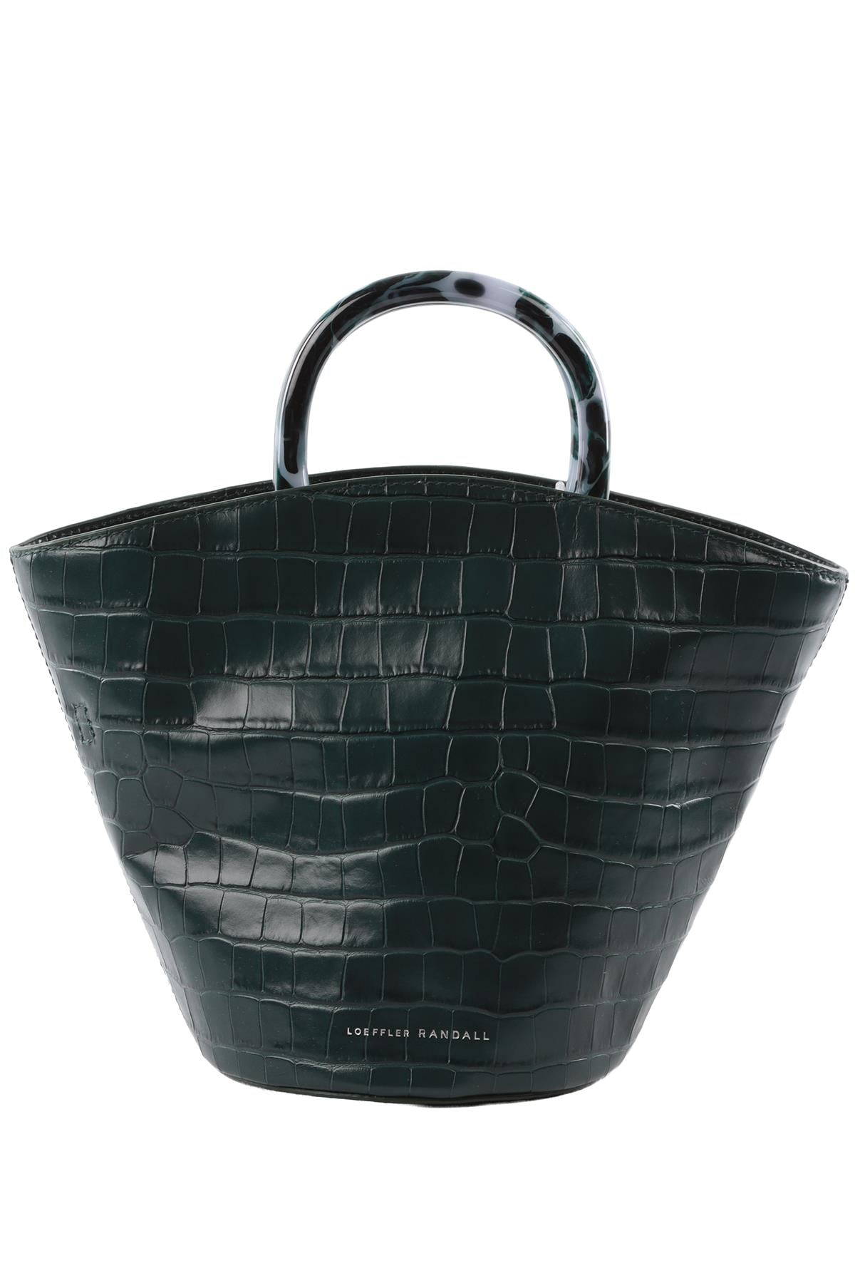 GREEN LEATHER TOTE BAG