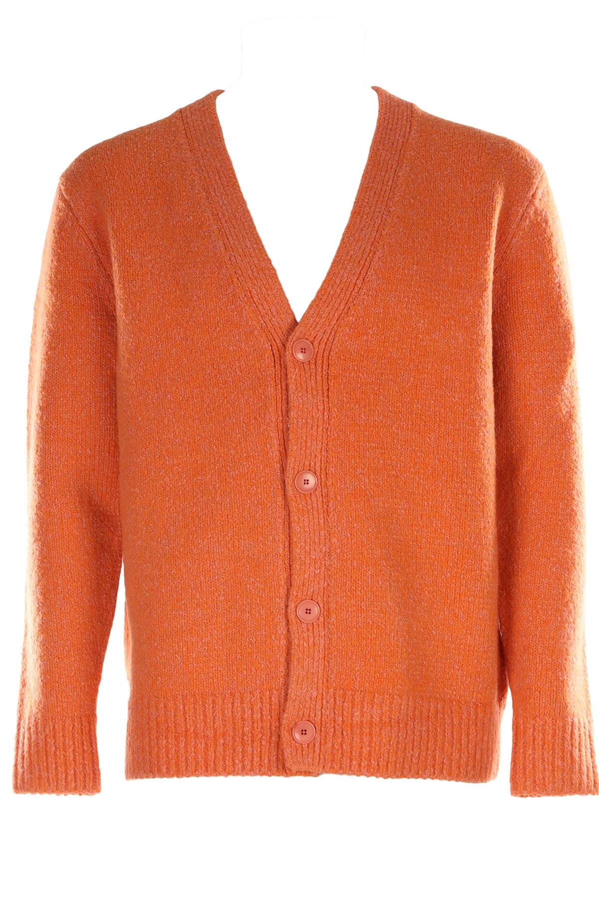 ACNE STUDIOS ORANGE MEN'S WOOL CARDIGAN XSMALL
