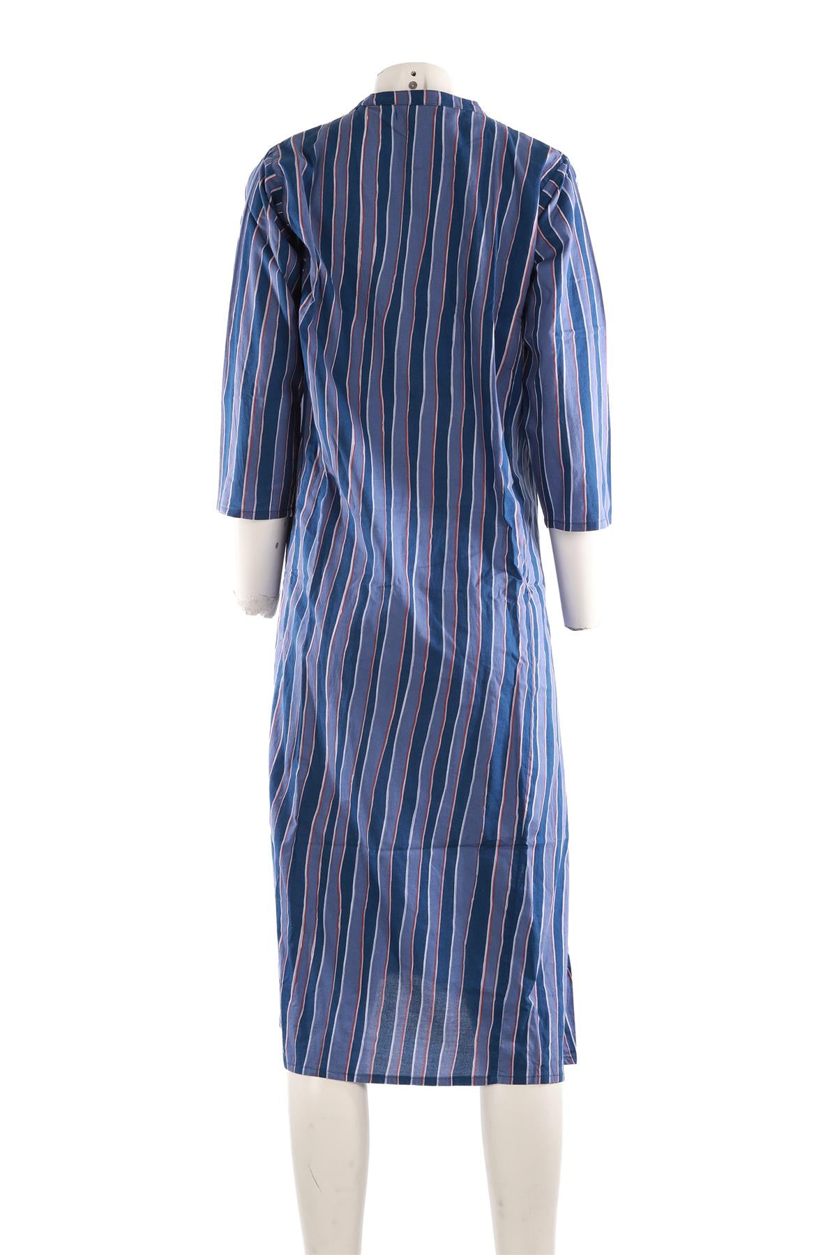 NATALIE MARTIN BLUE COTTON MAXI DRESS XSMALL