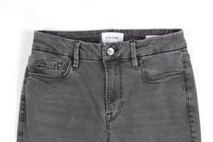 FRAME GREY HIGH RISE STRAIGHT LEG JEANS W28 UK 10