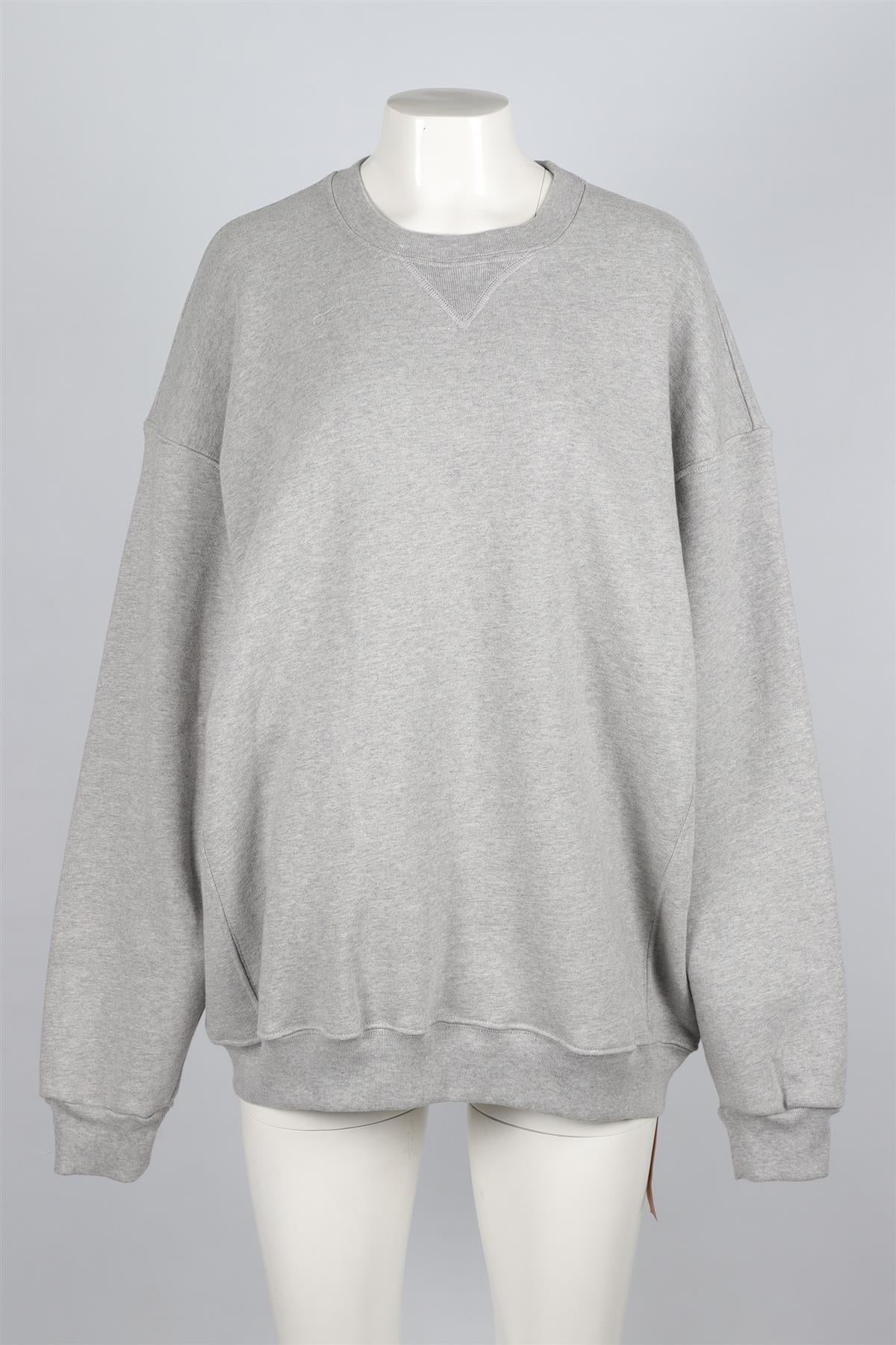 REFORMATION GREY COTTON SWEATSHIRT XSMALL