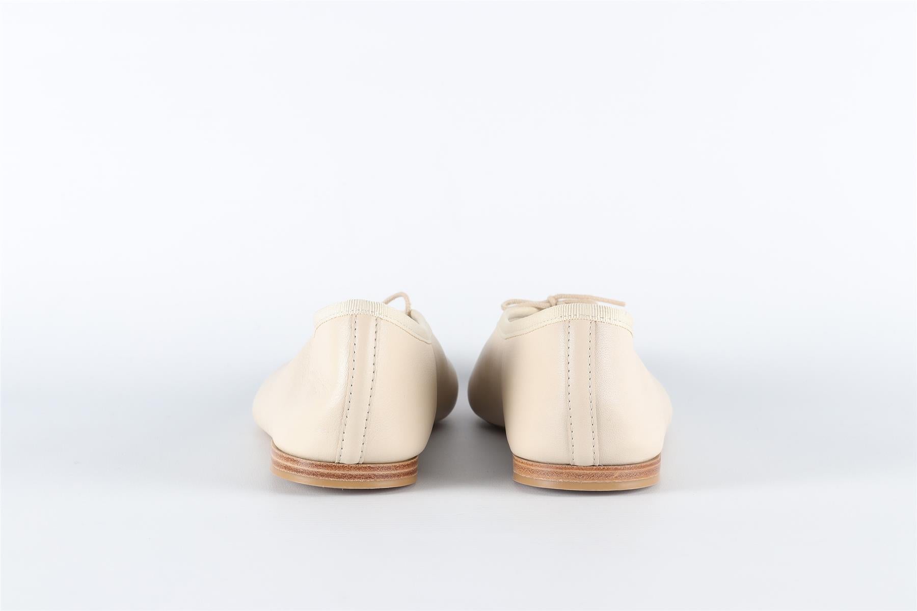 REPETTO CREAM LEATHER BALLET FLATS EU 38 UK 5 US 8