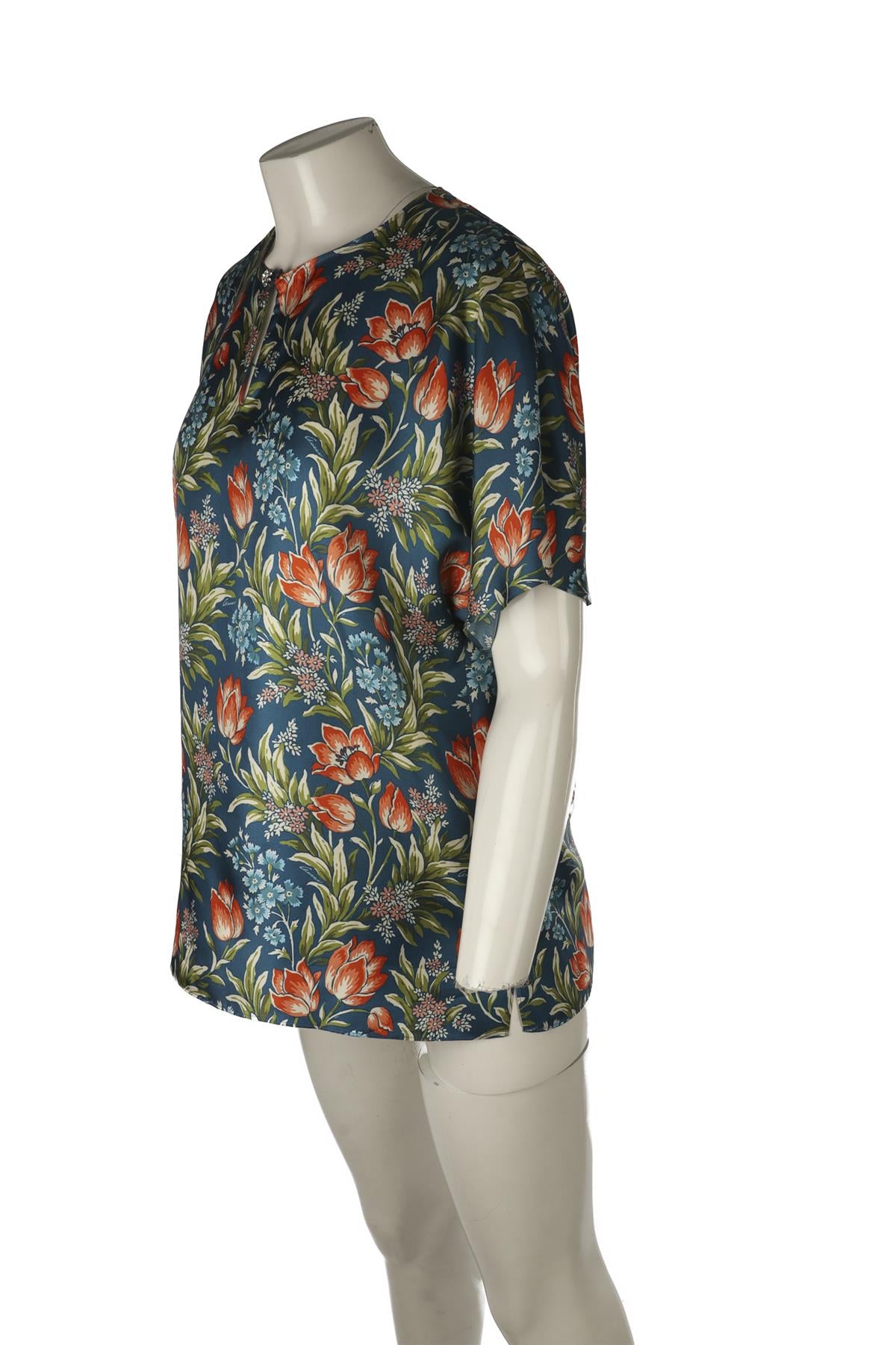 GUCCI MULTI NOJUM SILK TOP IT 46 UK 14