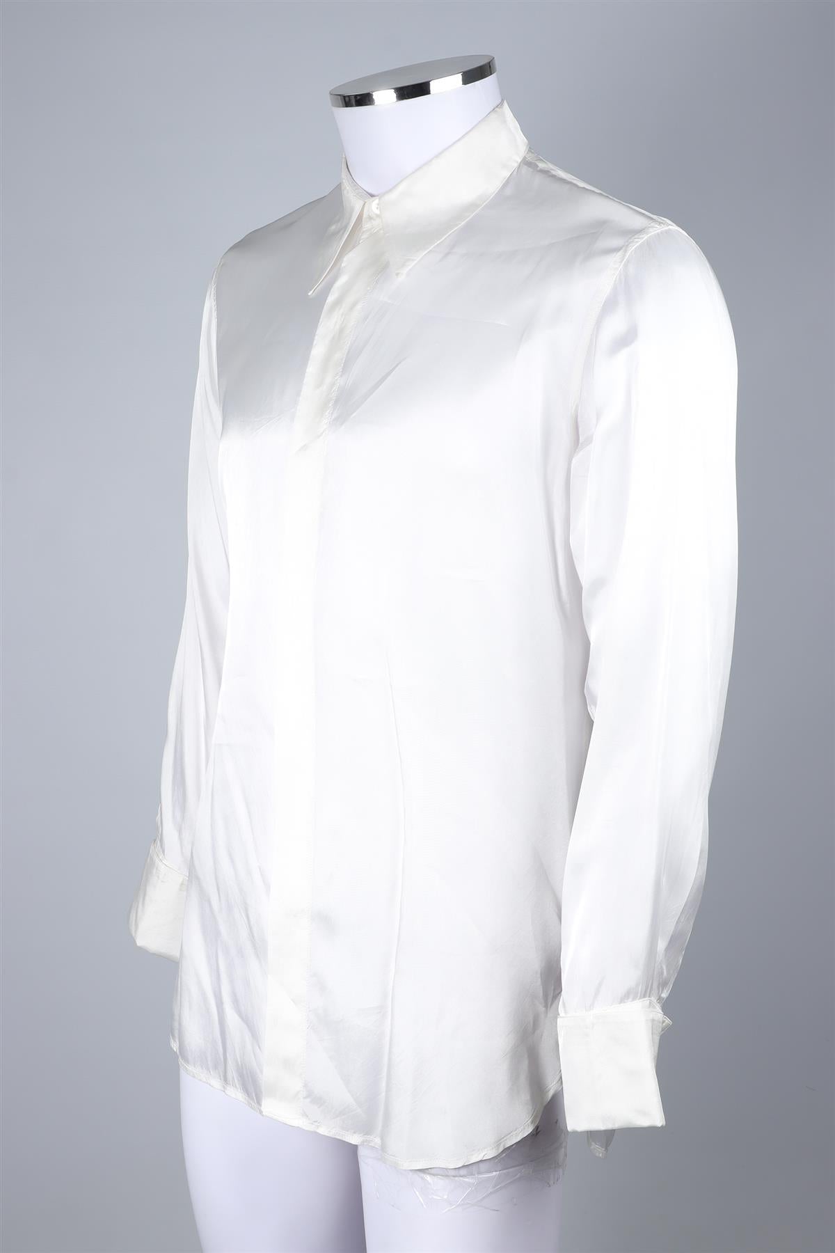 DRIES VAN NOTEN WHITE MEN'S TWILL SHIRT IT 46 UK/US CHEST 36