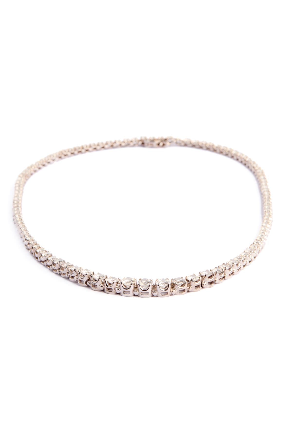 14K WHITE GOLD 11.5CTS DIAMOND NECKLACE