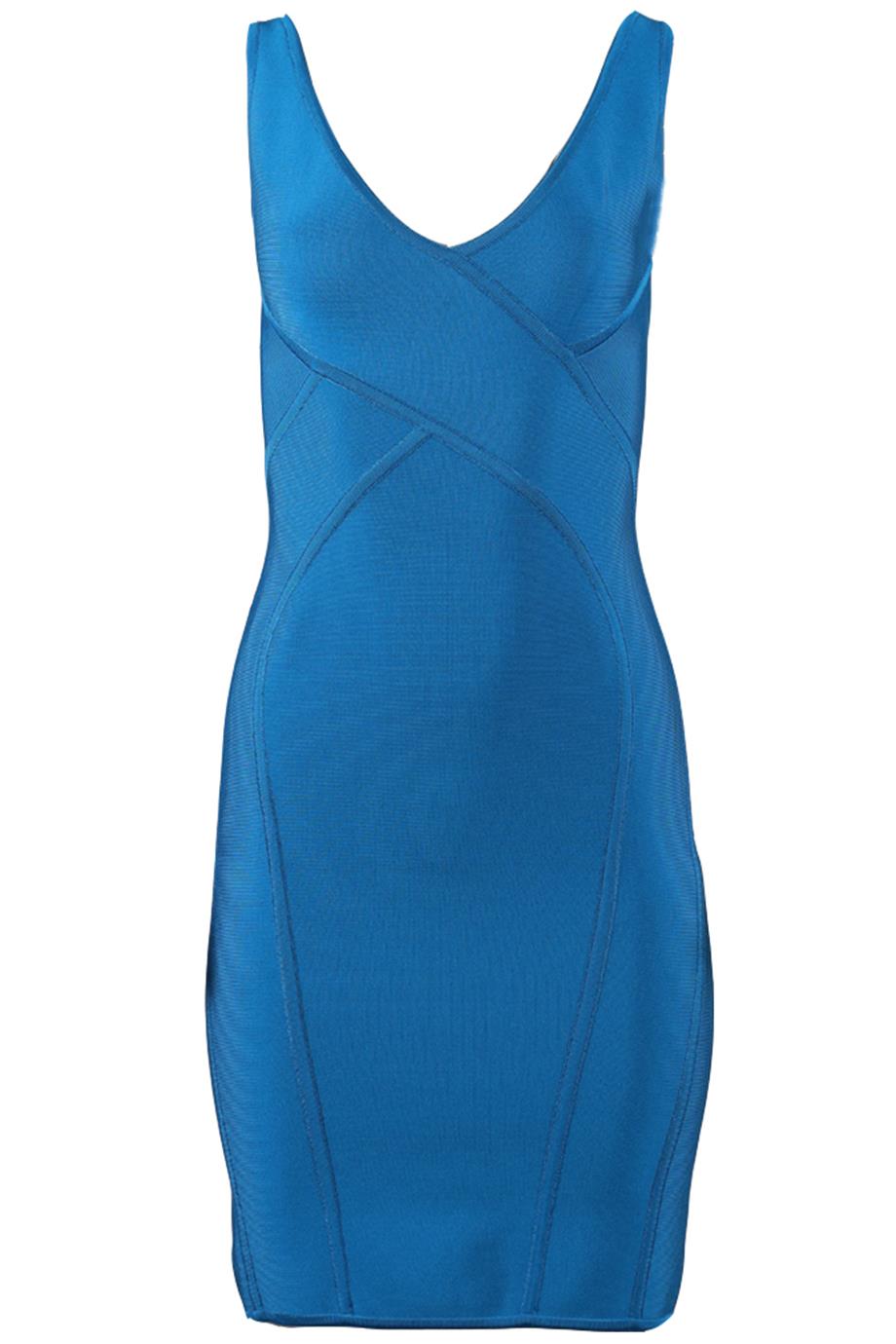 HERVE L LEROUX STRETCH KNIT MINI DRESS FR 40 UK 12