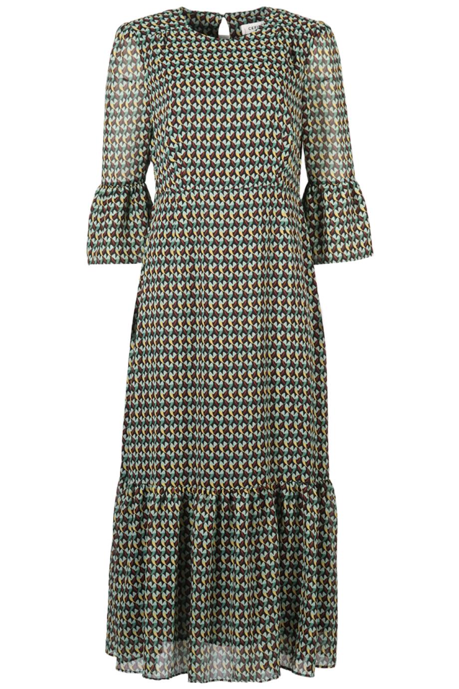 CEFINN PRINTED CREPE MAXI DRESS UK 14