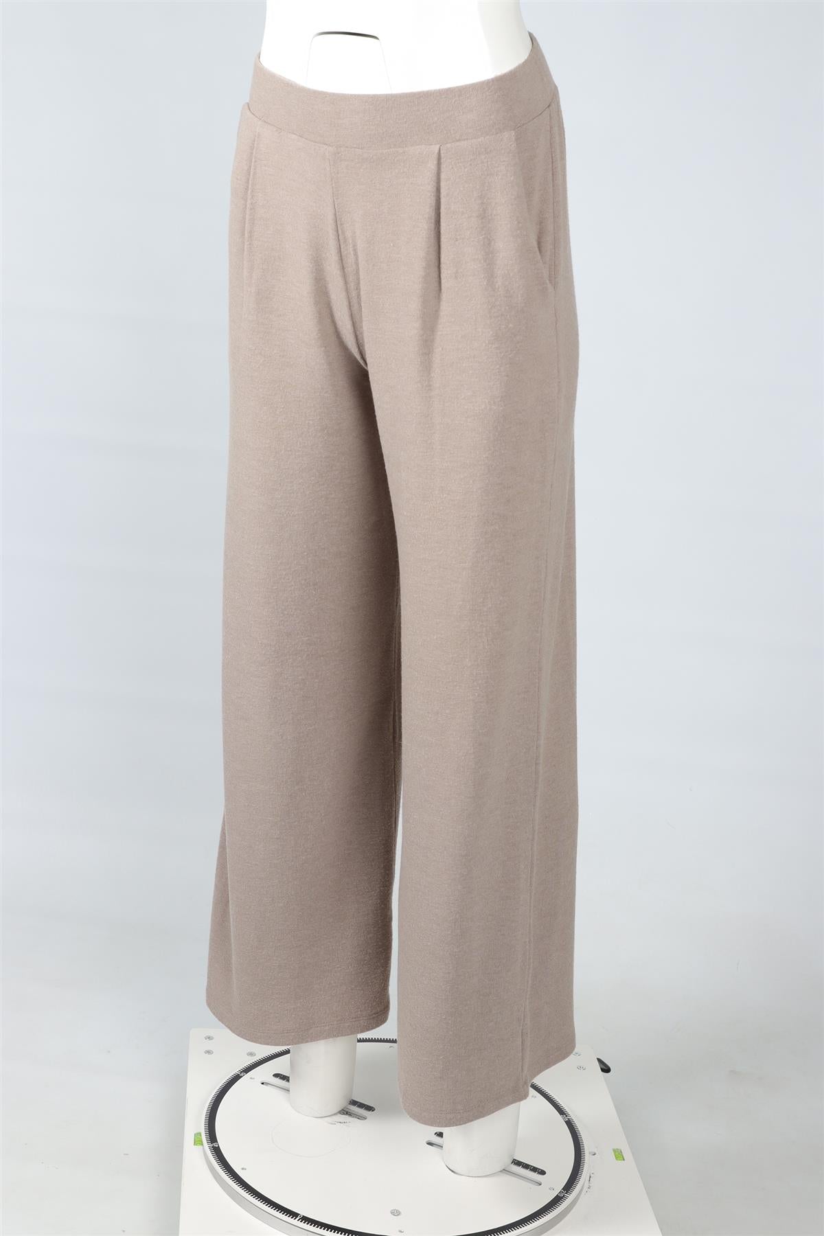 LESET STONE KNIT WIDE LEG PANTS SMALL