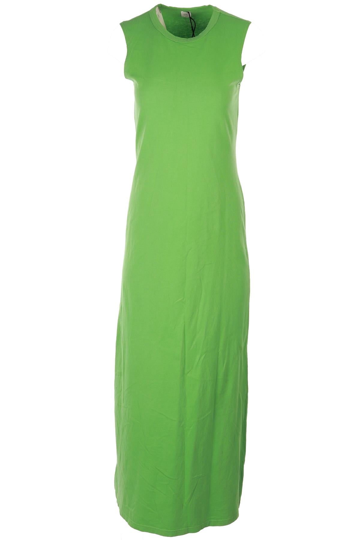 LESET GREEN COTTON MAXI DRESS SMALL