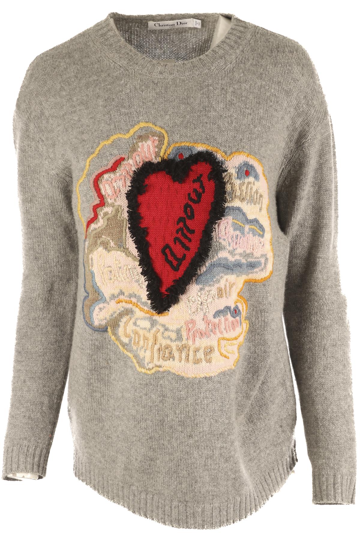CHRISTIAN DIOR GREY CASHMERE SWEATER FR 36 UK 8