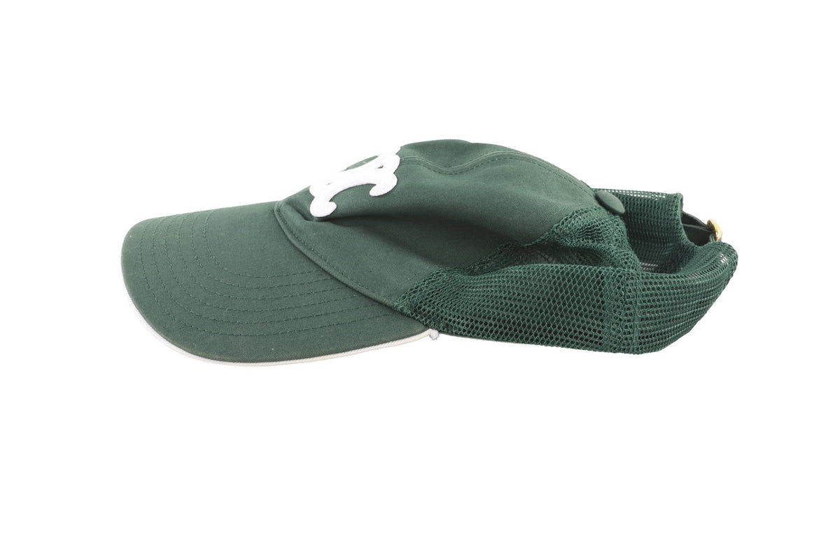CELINE GREEN TRIOMPHE COTTON BASEBALL CAP SMALL