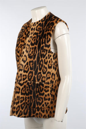 FURLING BY GIANI BROWN FUR GILET MEDIUM