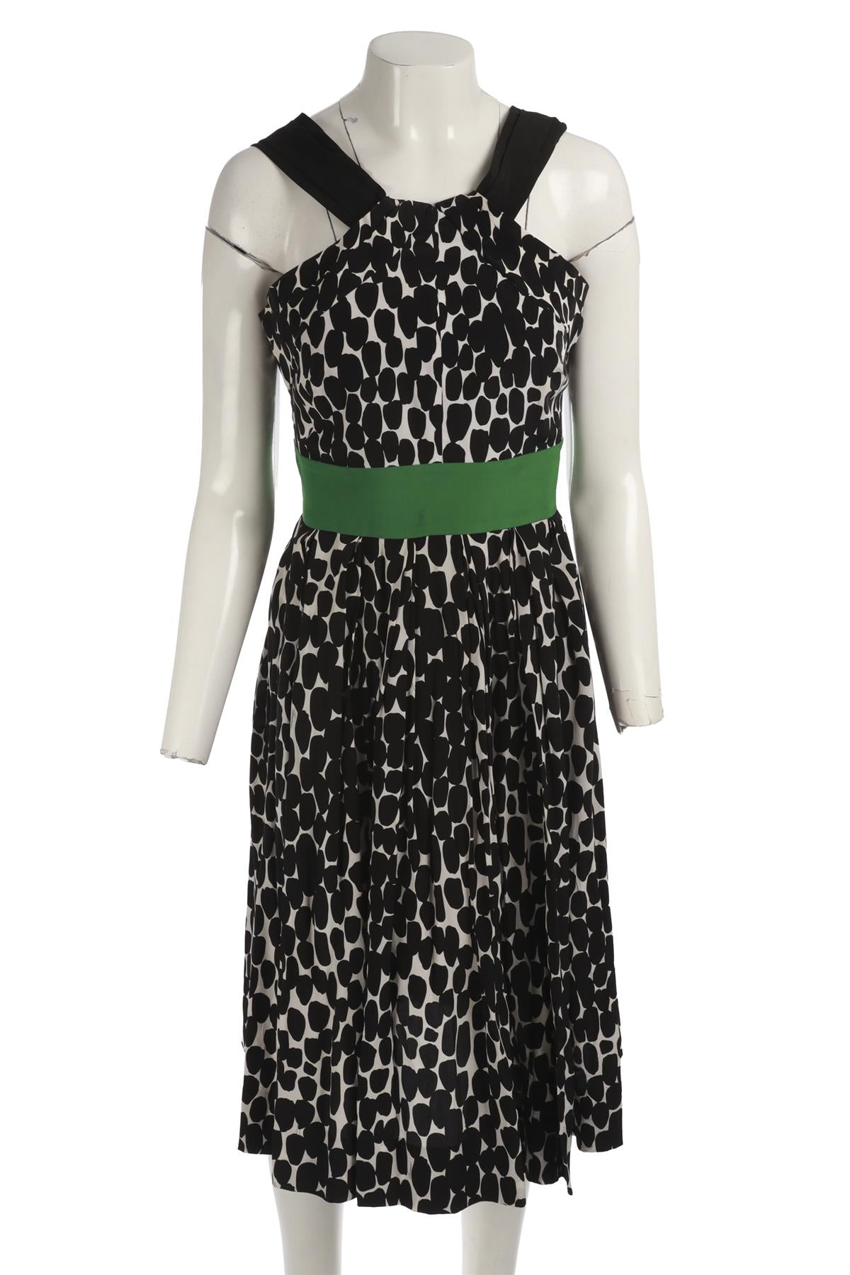 GUCCI BLACK 2007 SILK MIDI DRESS IT 40 UK 8