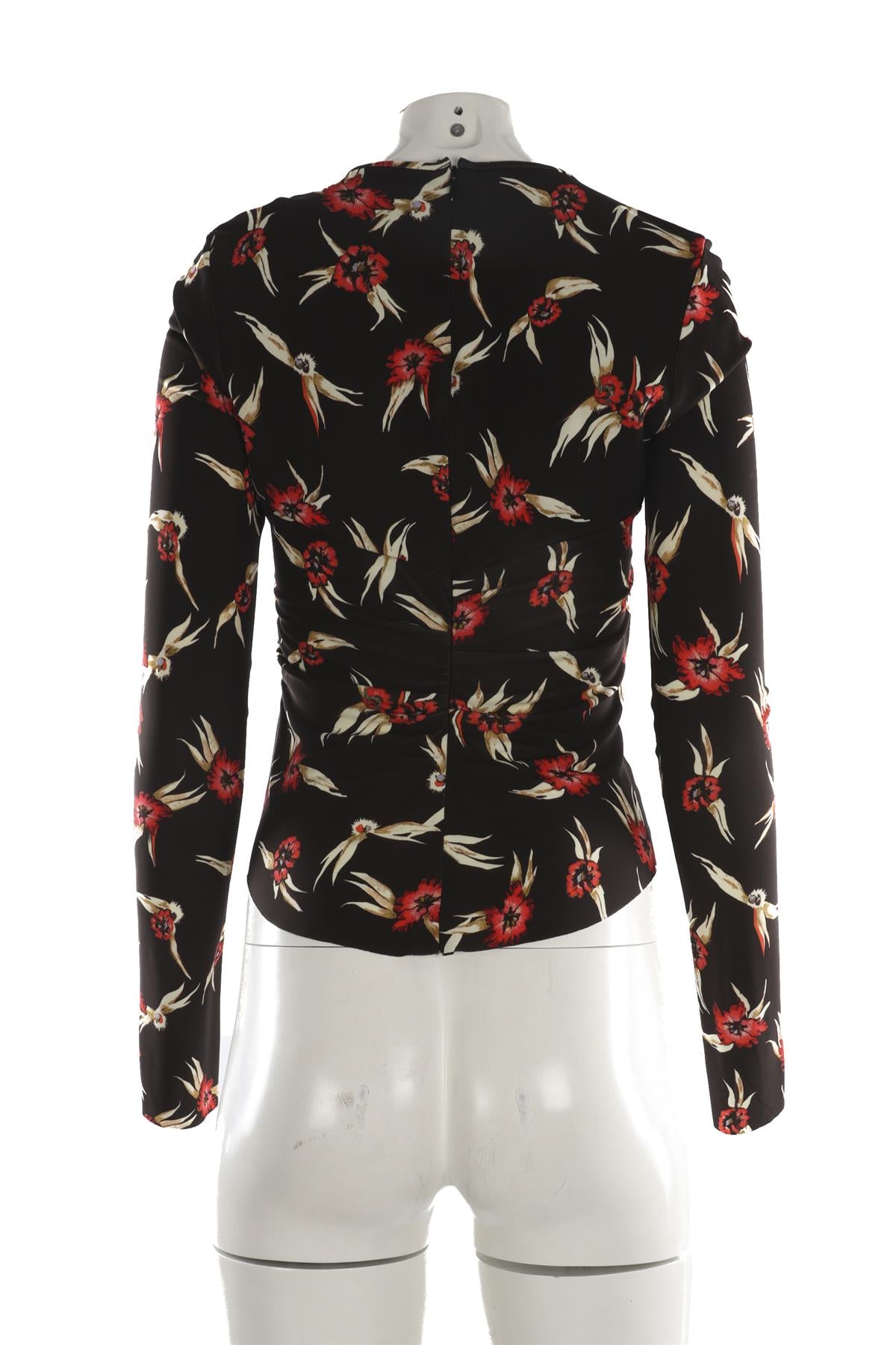 ISABEL MARANT BROWN CREPE TOP FR 38 UK 10