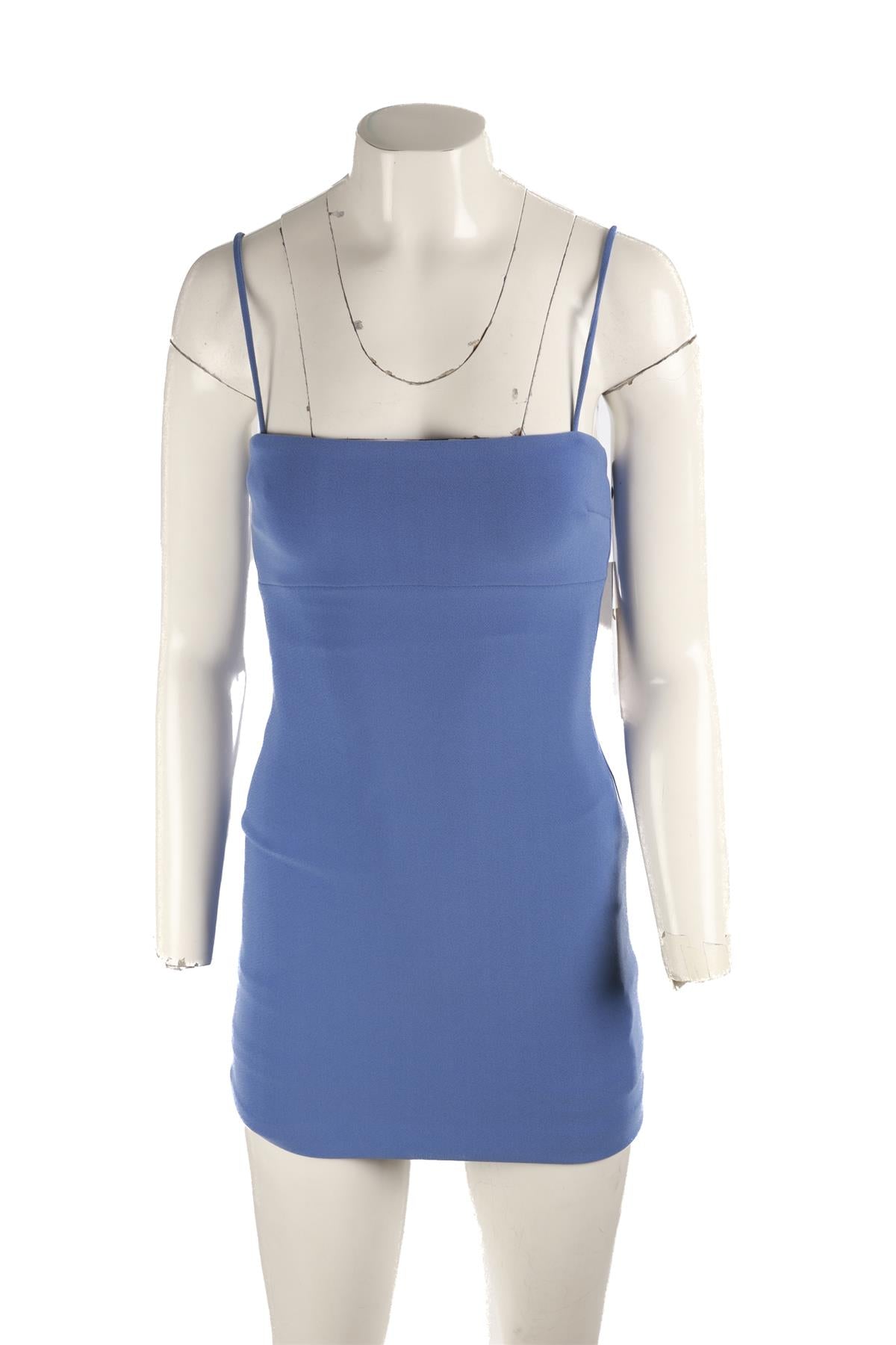 BEC + BRIDGE BLUE CREPE MINI DRESS UK 6