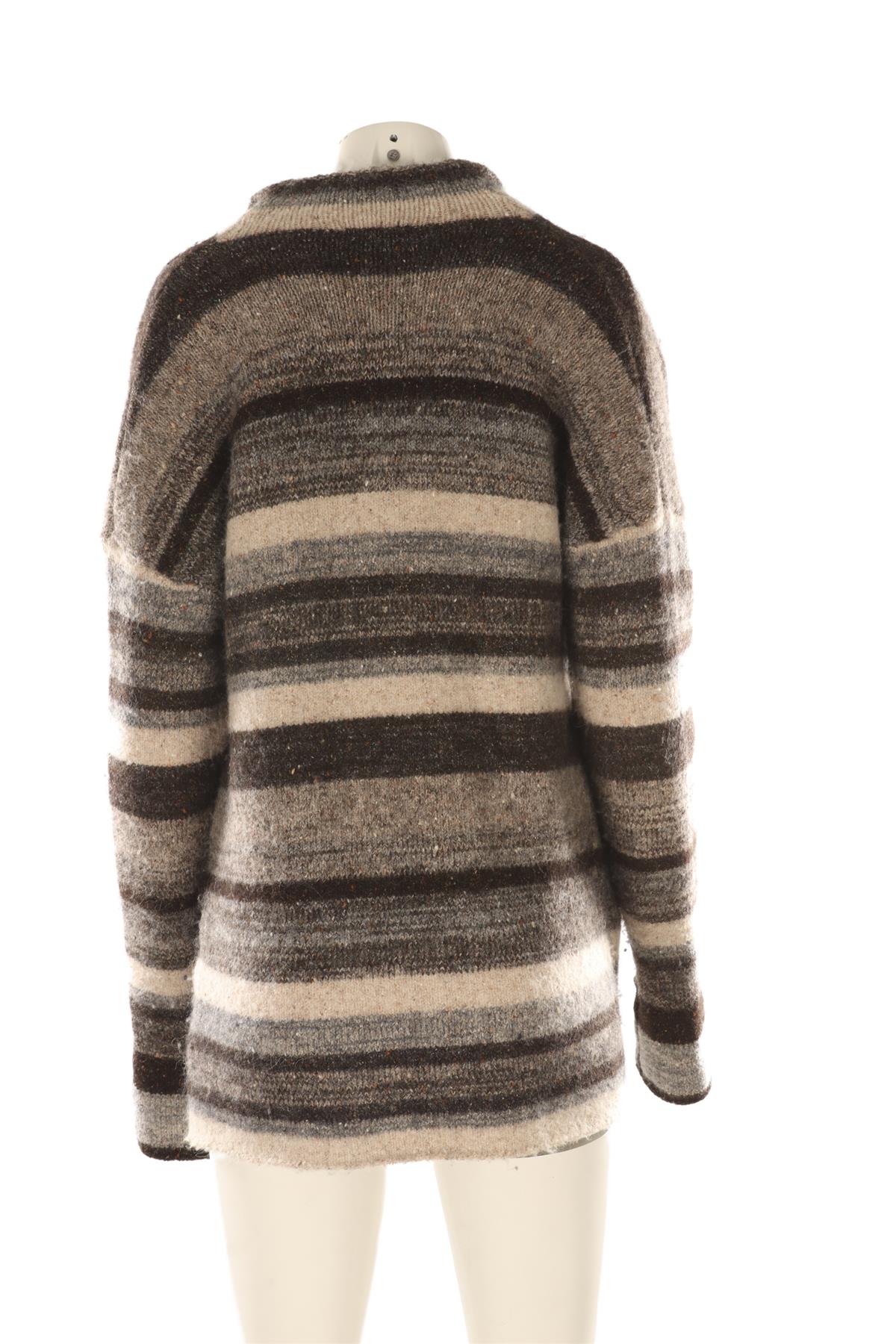JAMES PERSE GREY WOOL CARDIGAN UK 8
