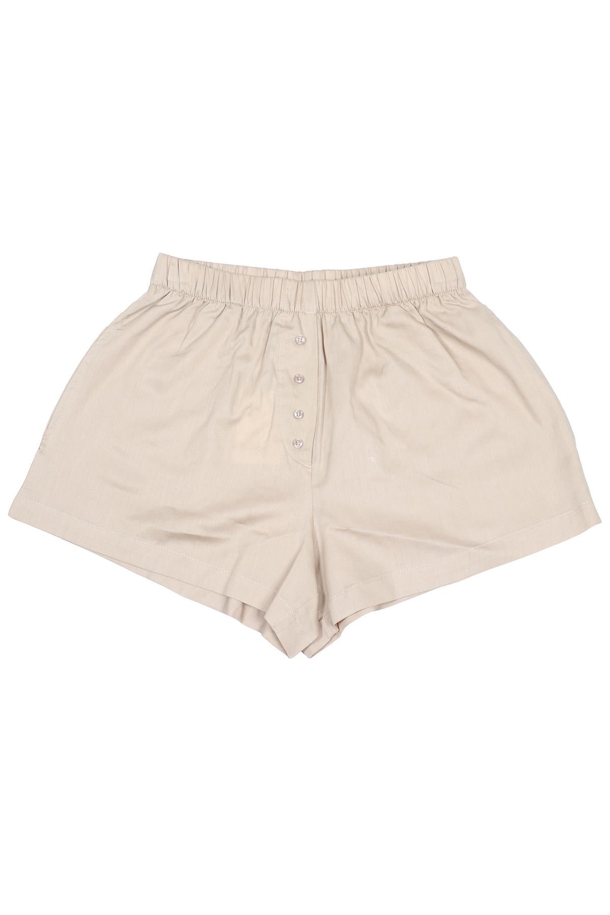 LESET BEIGE COTTON SHORTS XSMALL