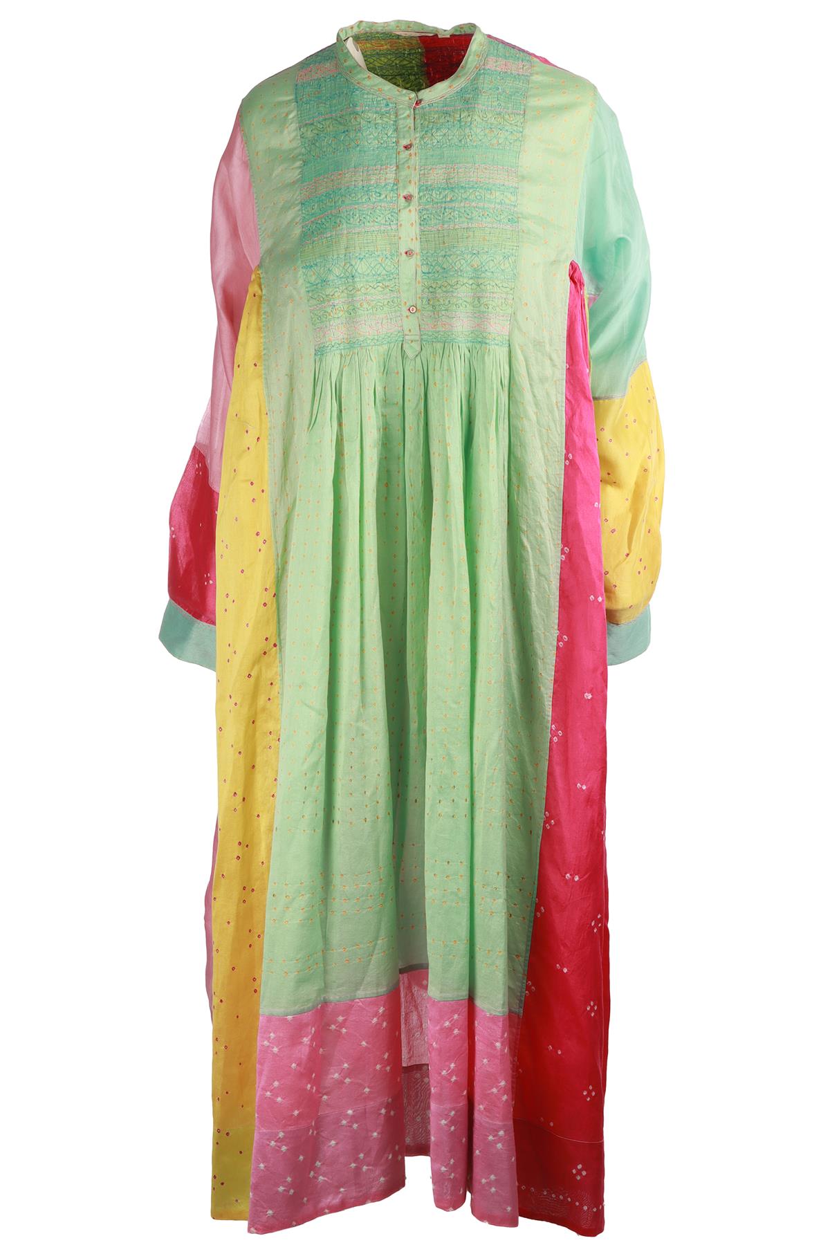 INJIRI MULTI SILK MIDI DRESS SMALL