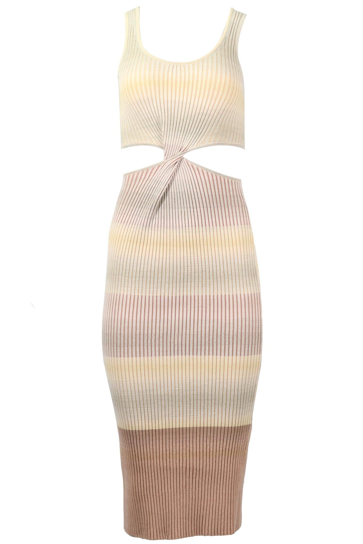 JONATHAN SIMKHAI COTTON BLEND MIDI DRESS SMALL