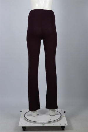 LESET PURPLE CASHMERE STRAIGHT LEG PANTS SMALL