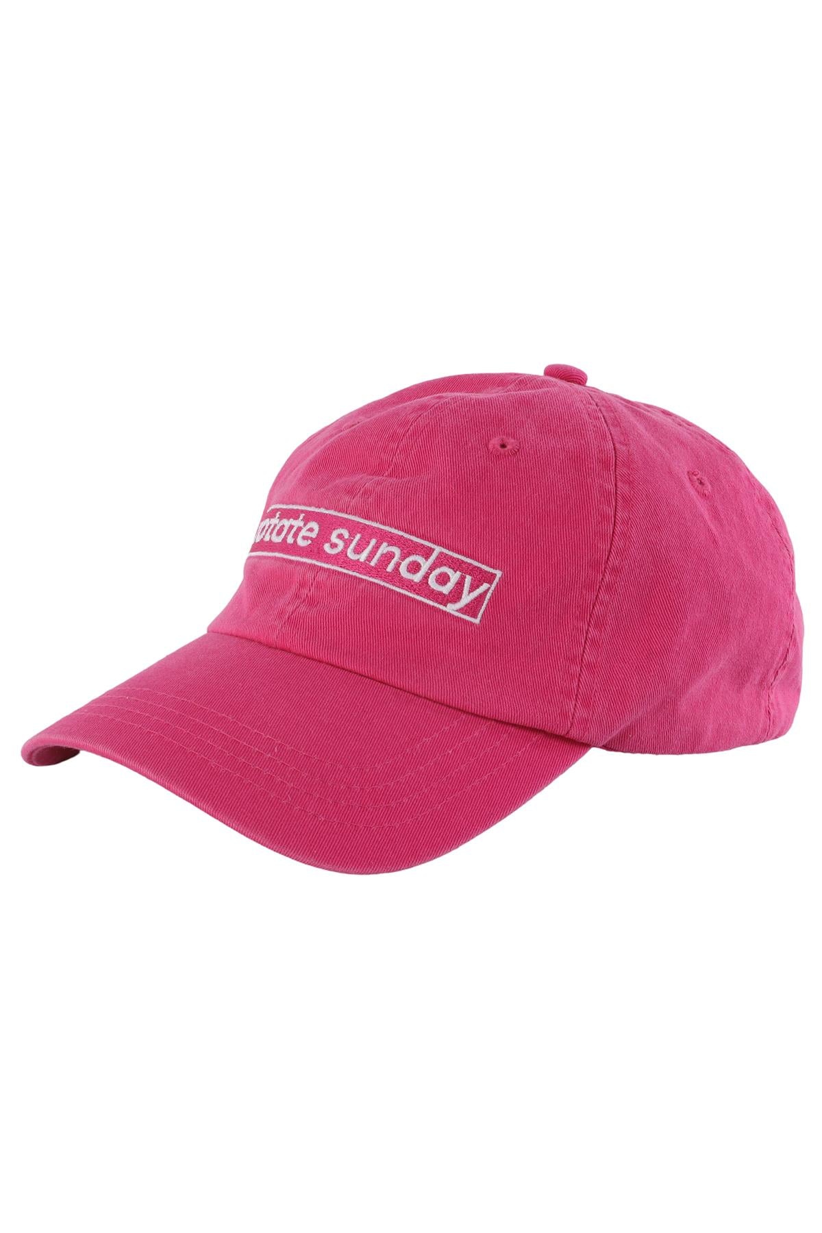 ROTATE BIRGER CHRISTENSEN PINK COTTON BASEBALL CAP ONE SIZE