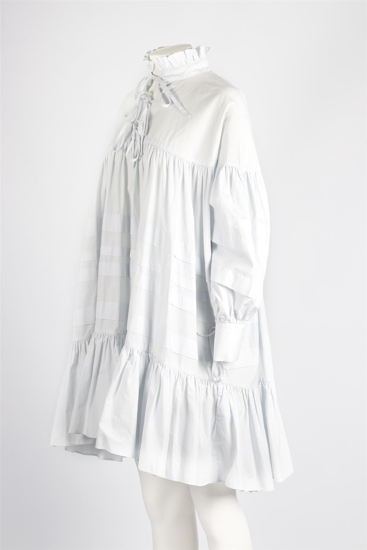 CECILIE BAHNSEN BLUE COTTON MINI DRESS UK 8 US 4