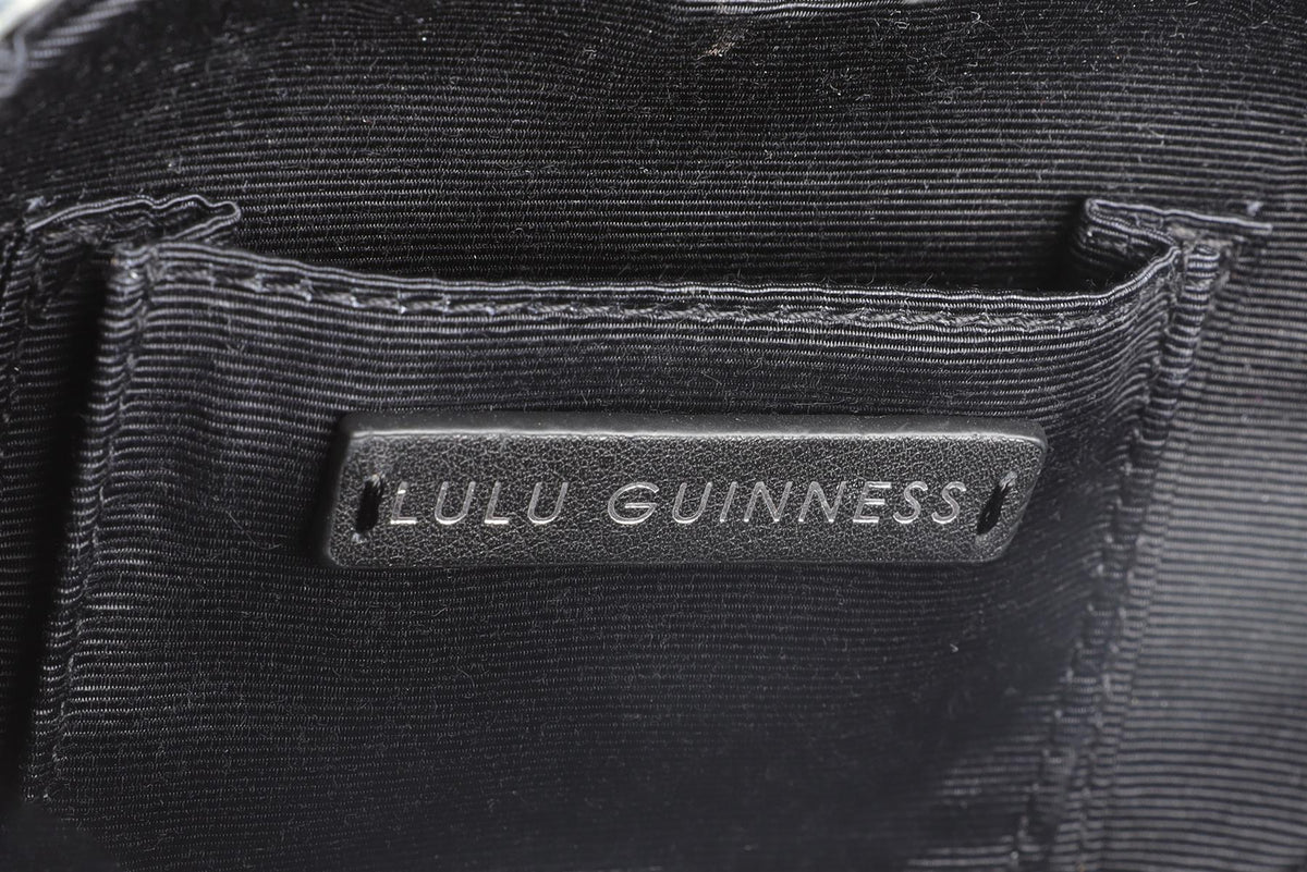 LULU GUINNESS SILVER LIPS CLUTCH