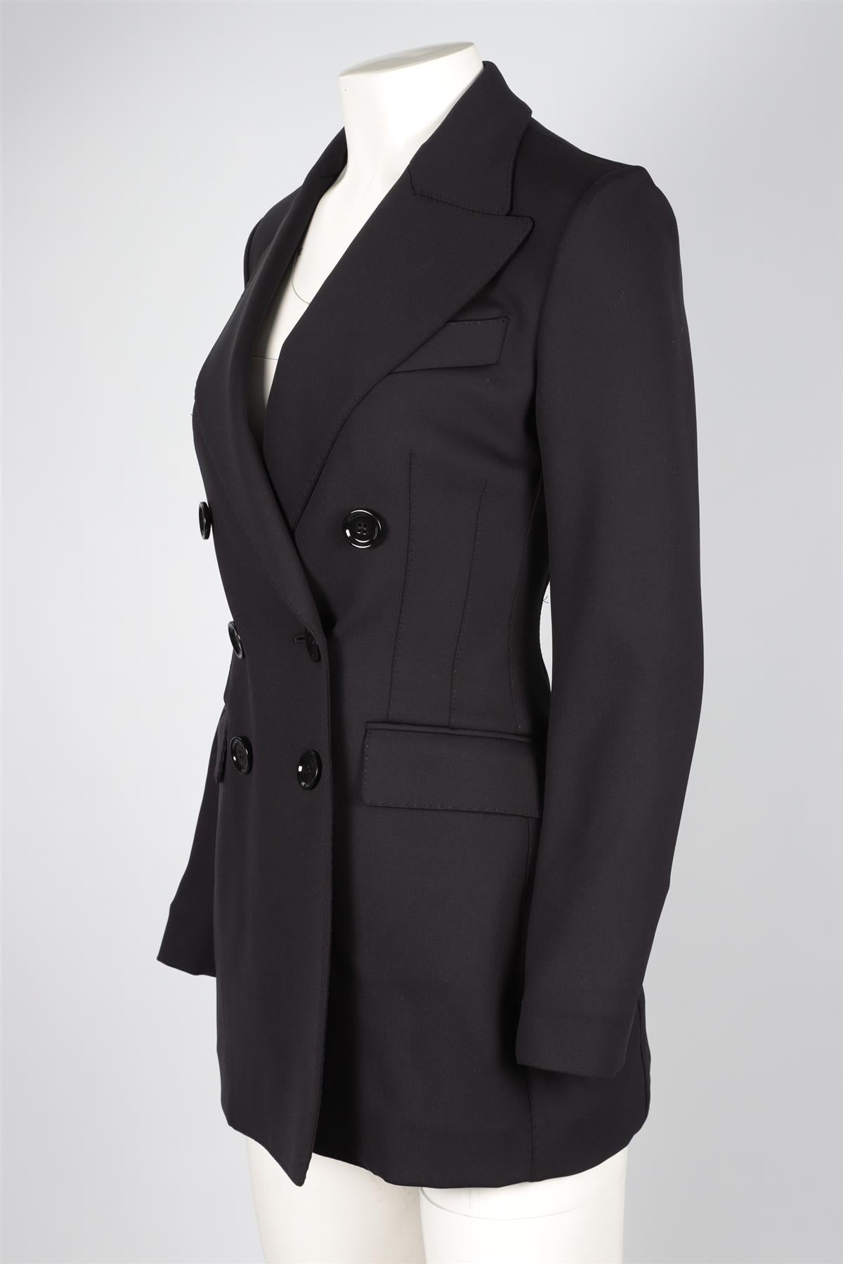 DOLCE & GABBANA BLACK SCUBA BLAZER IT 40 UK 8