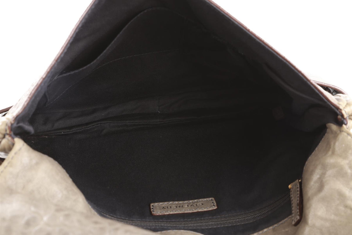GIVENCHY TAUPE MELANCHOLIA LEATHER SHOULDER BAG