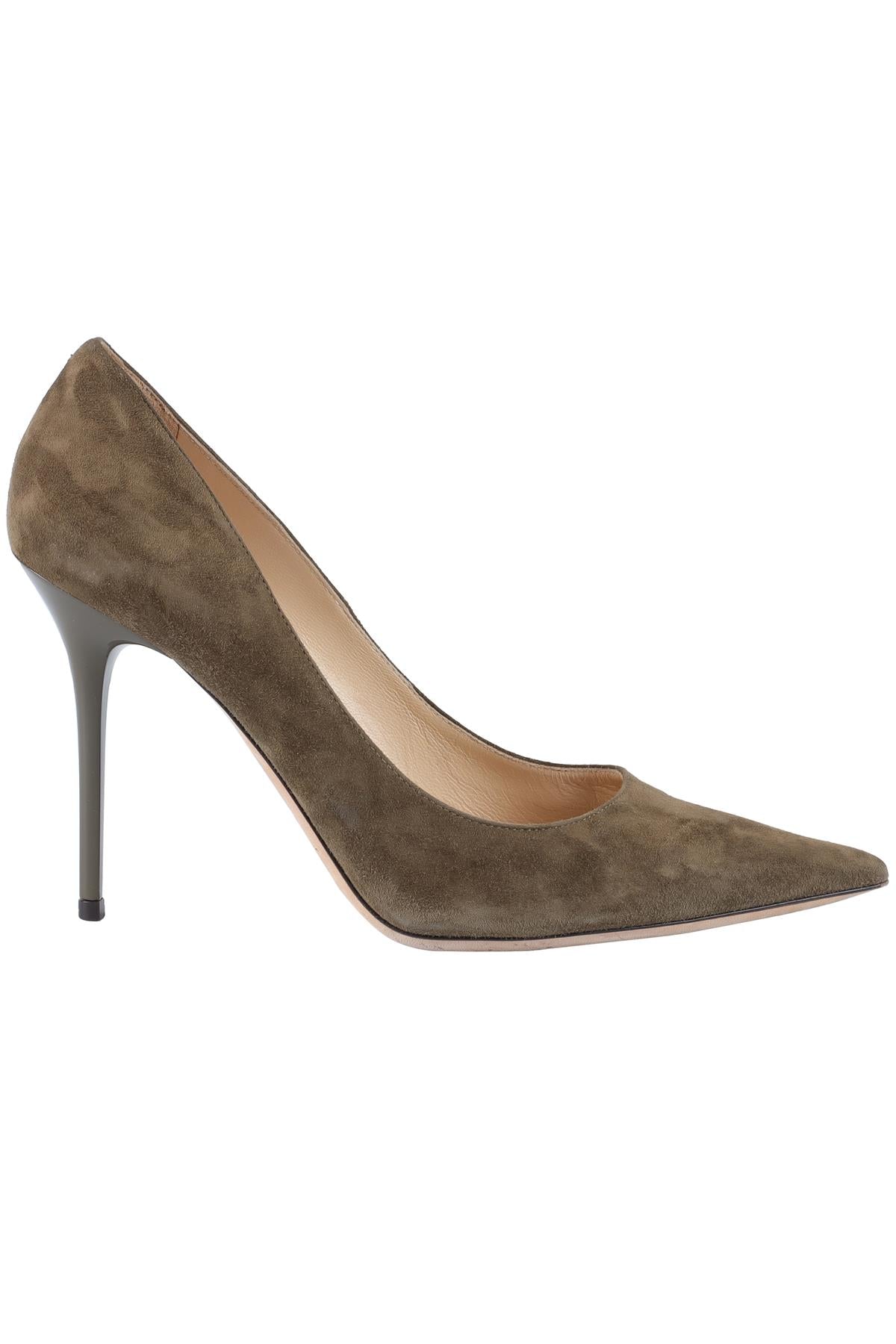 JIMMY CHOO GREEN SUEDE PUMPS EU 38.5 UK 5.5 US 8.5