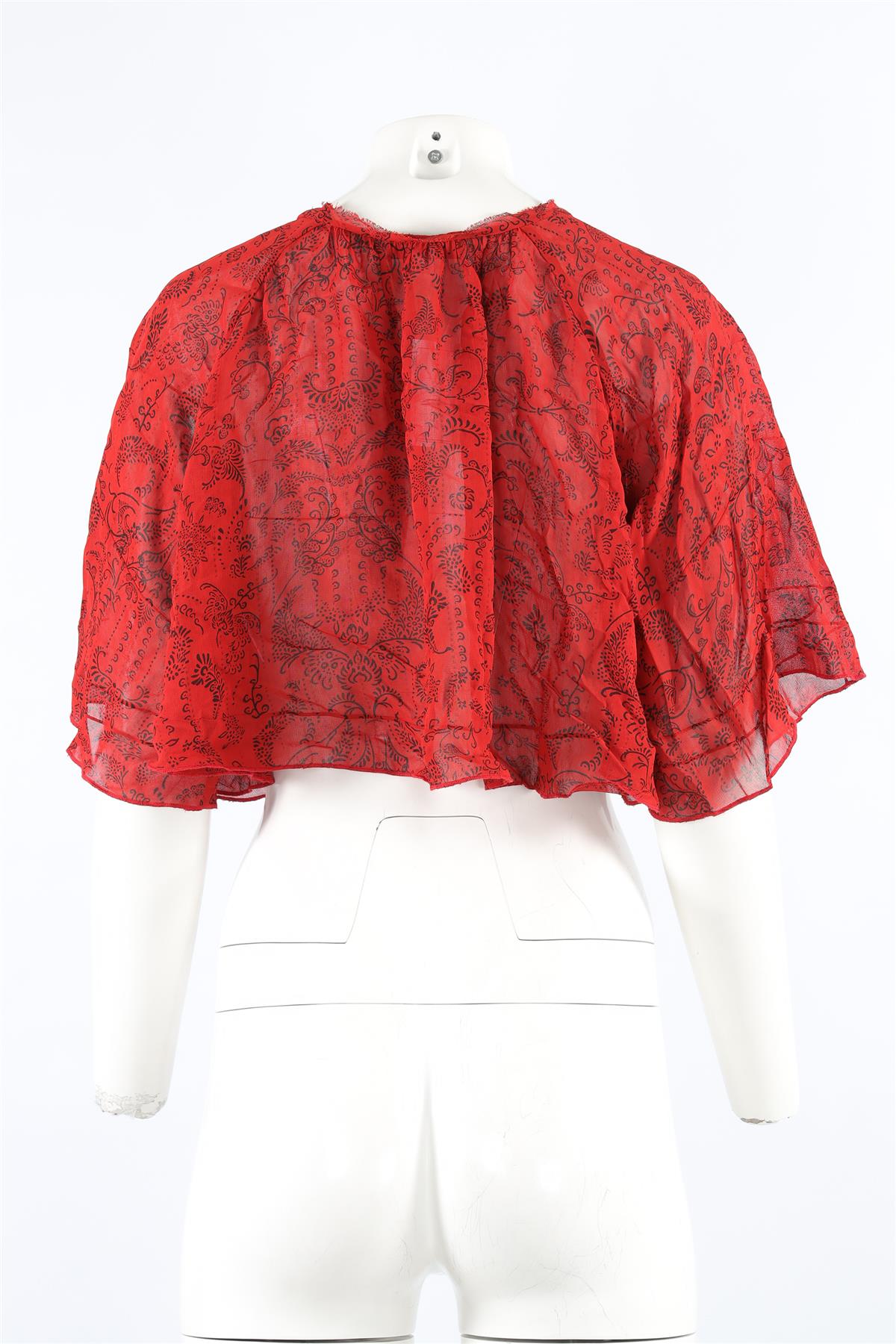 IRO RED CHIFFON TOP FR 34 UK 6