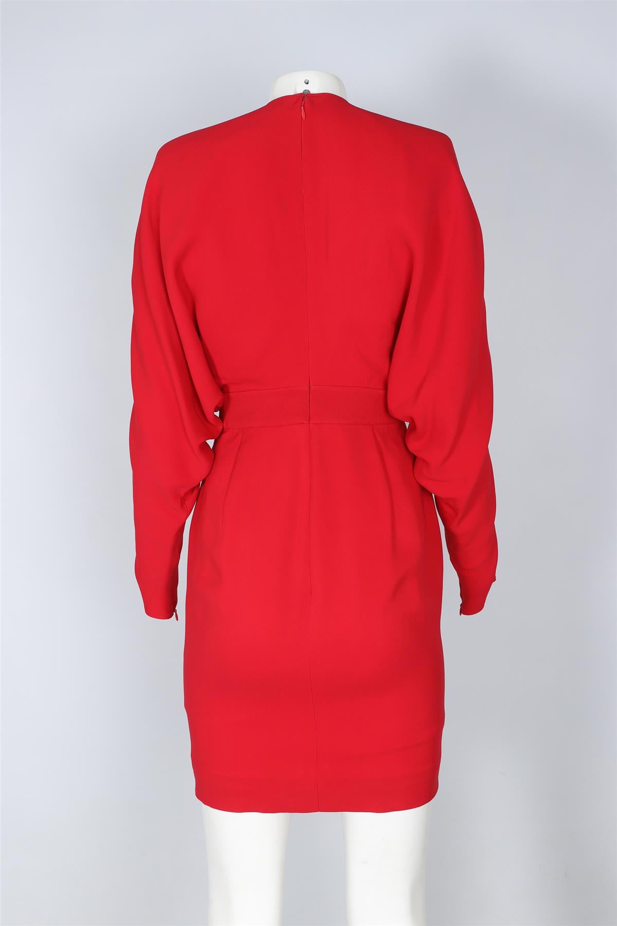 ALEXANDRE VAUTHIER RED CREPE MINI DRESS FR 38 UK 10