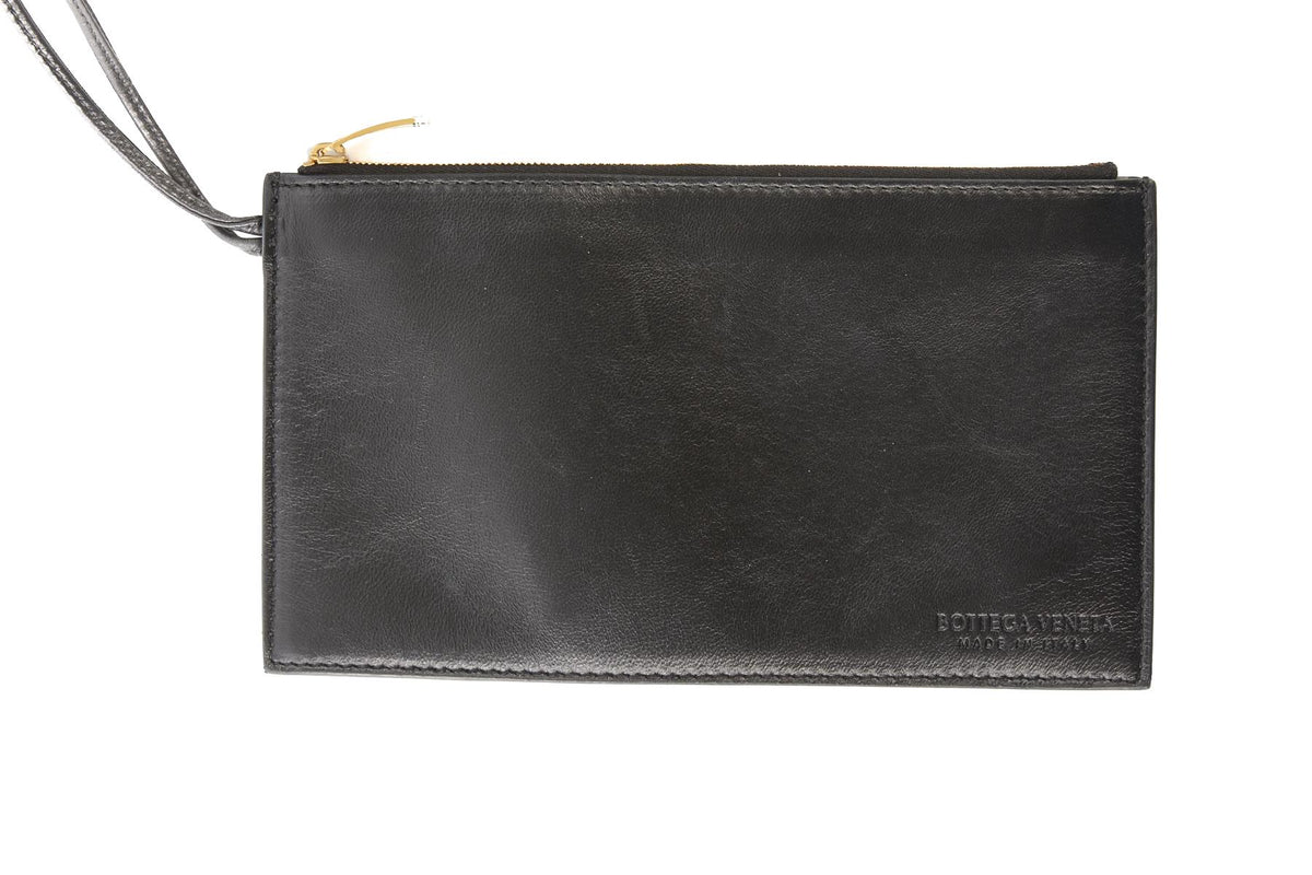 BOTTEGA VENETA BLACK HANDLE MEDIUM INTRECCIATO LEATHER TOTE BAG