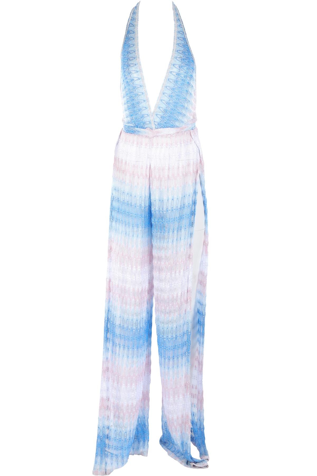 MISSONI BLUE CROCHET JUMPSUIT IT 40 UK 8