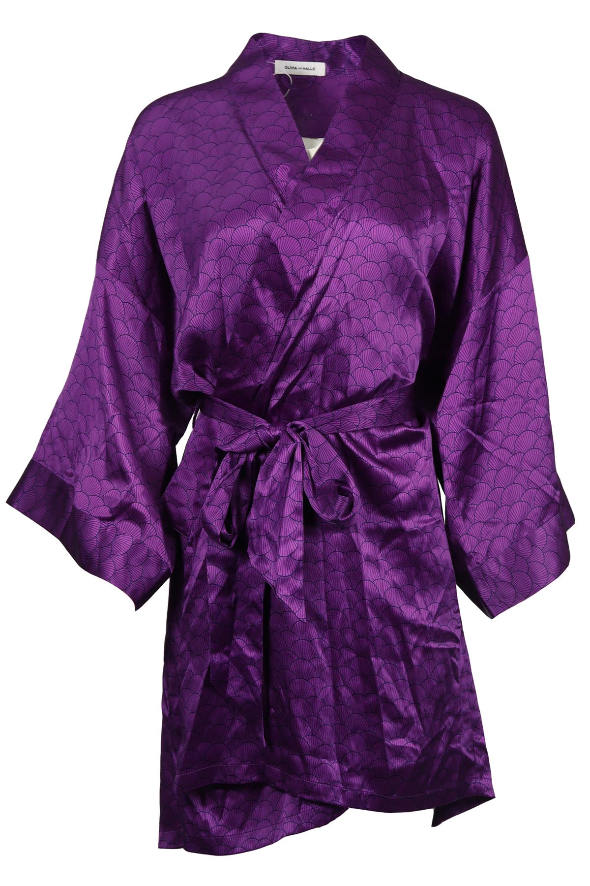 OLIVIA VON HALLE SILK ROBE ONE SIZE