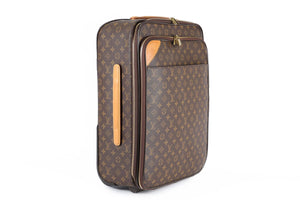 LOUIS VUITTON BROWN 2013 PEGASE LEGERE 55 MONOGRAM COATED CANVAS SUITCASE