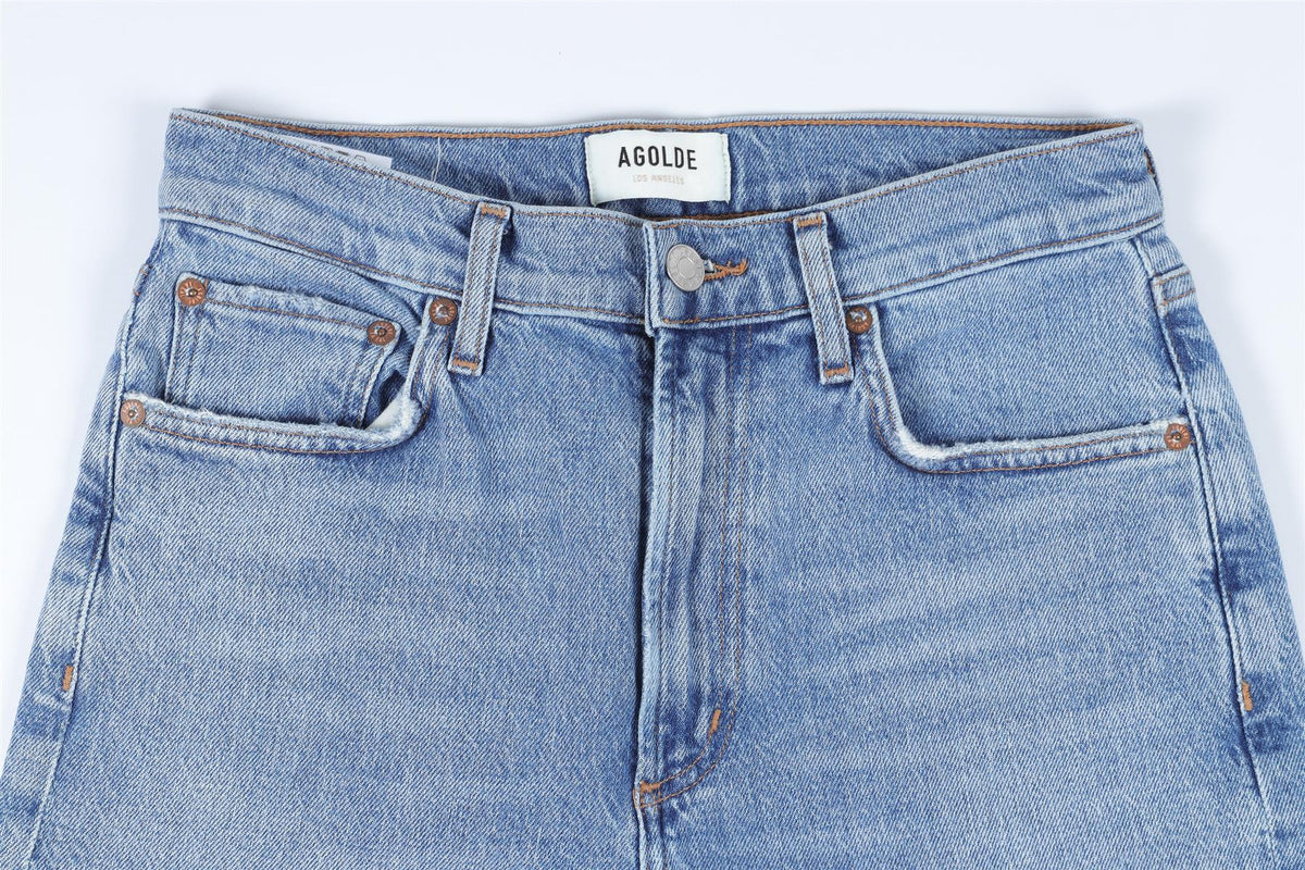 AGOLDE BLUE STRAIGHT LEG JEANS W24 UK 6