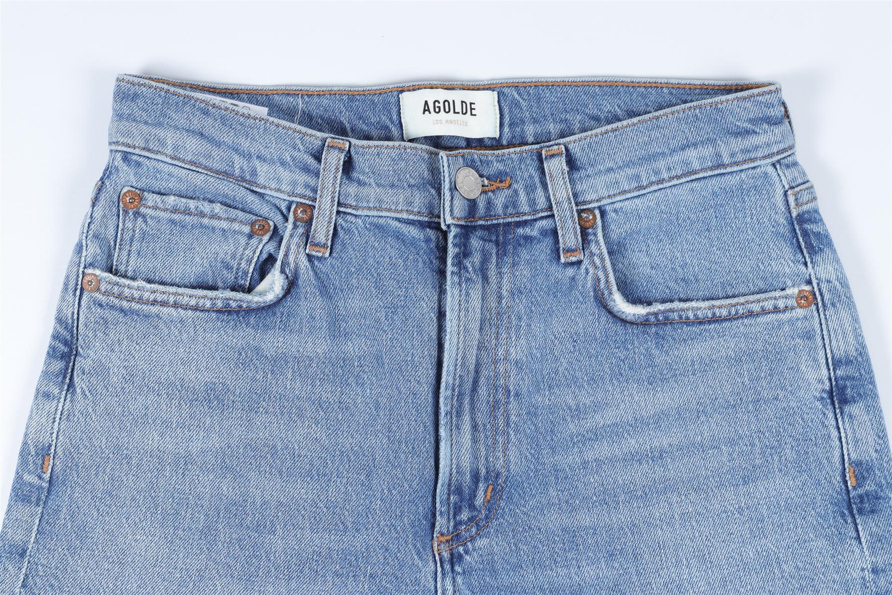 AGOLDE BLUE STRAIGHT LEG JEANS W24 UK 6