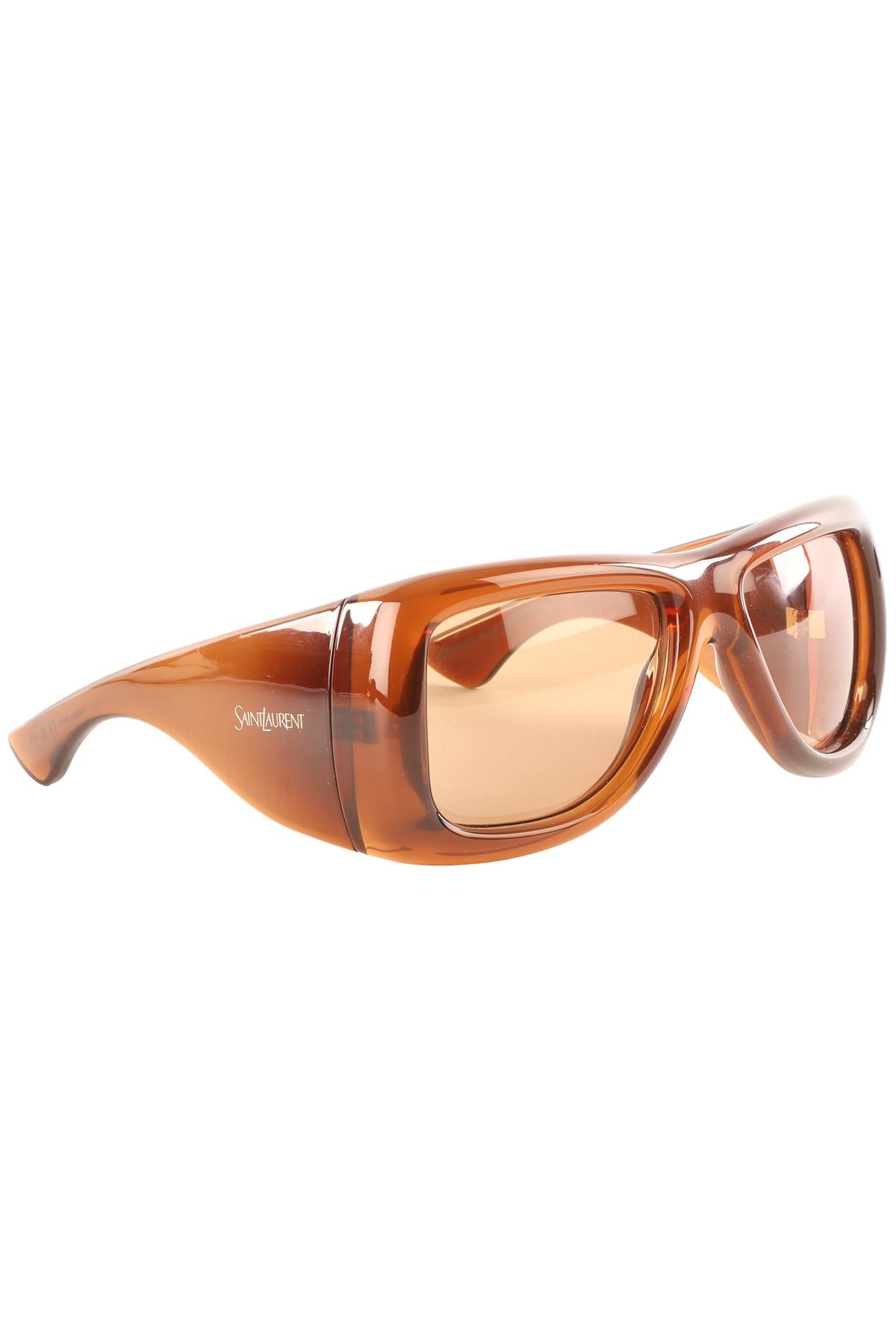 SAINT LAURENT BROWN HOWL D FRAME ACETATE SUNGLASSES