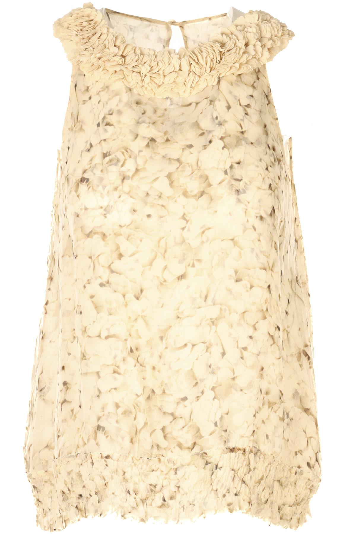 GIAMBATTISTA VALLI BEIGE SILK TOP IT 42 UK 10