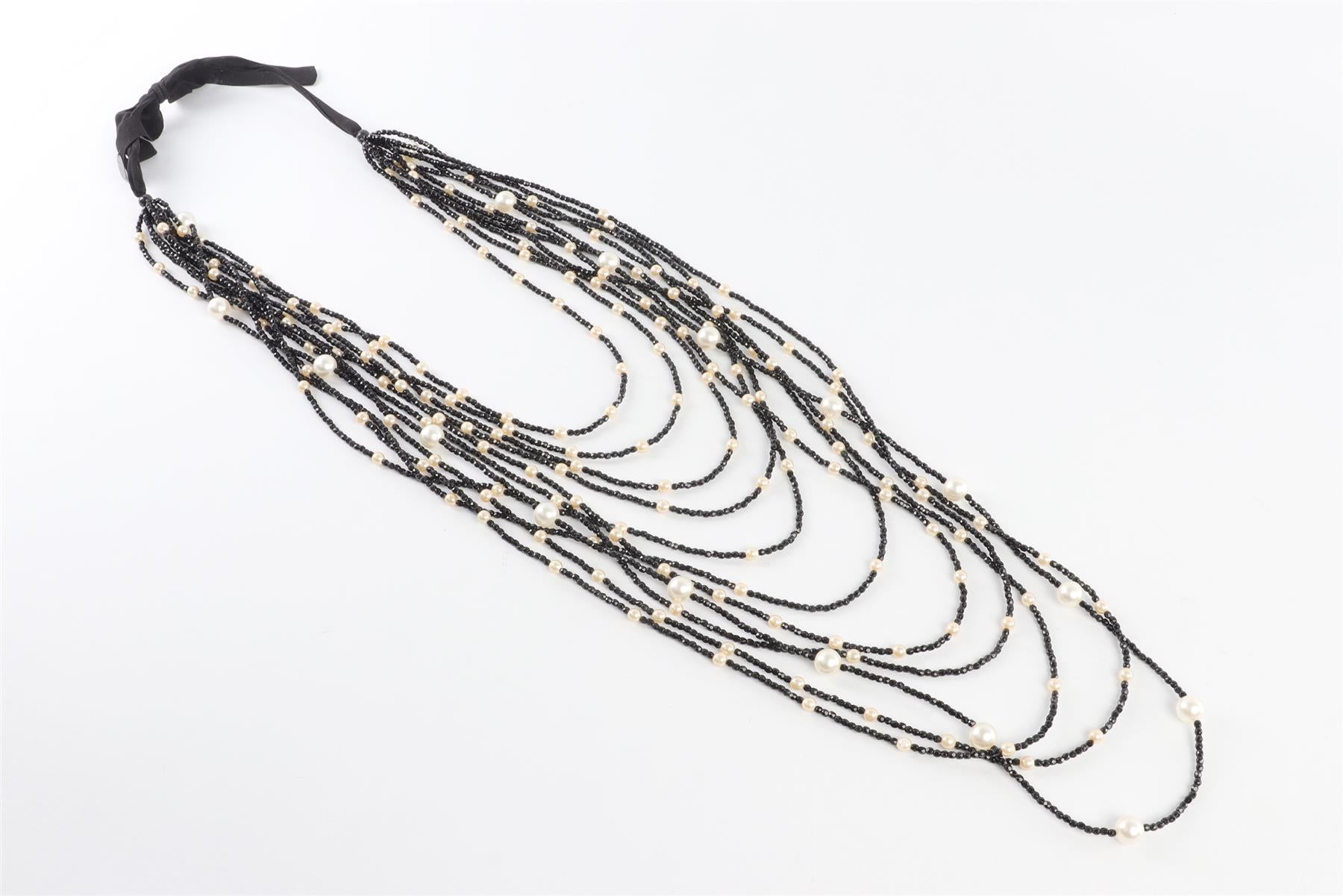 MARIA CALDERARA BLACK PEARL NECKLACE