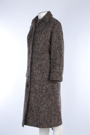 VINCE BROWN WOOL COAT XSMALL