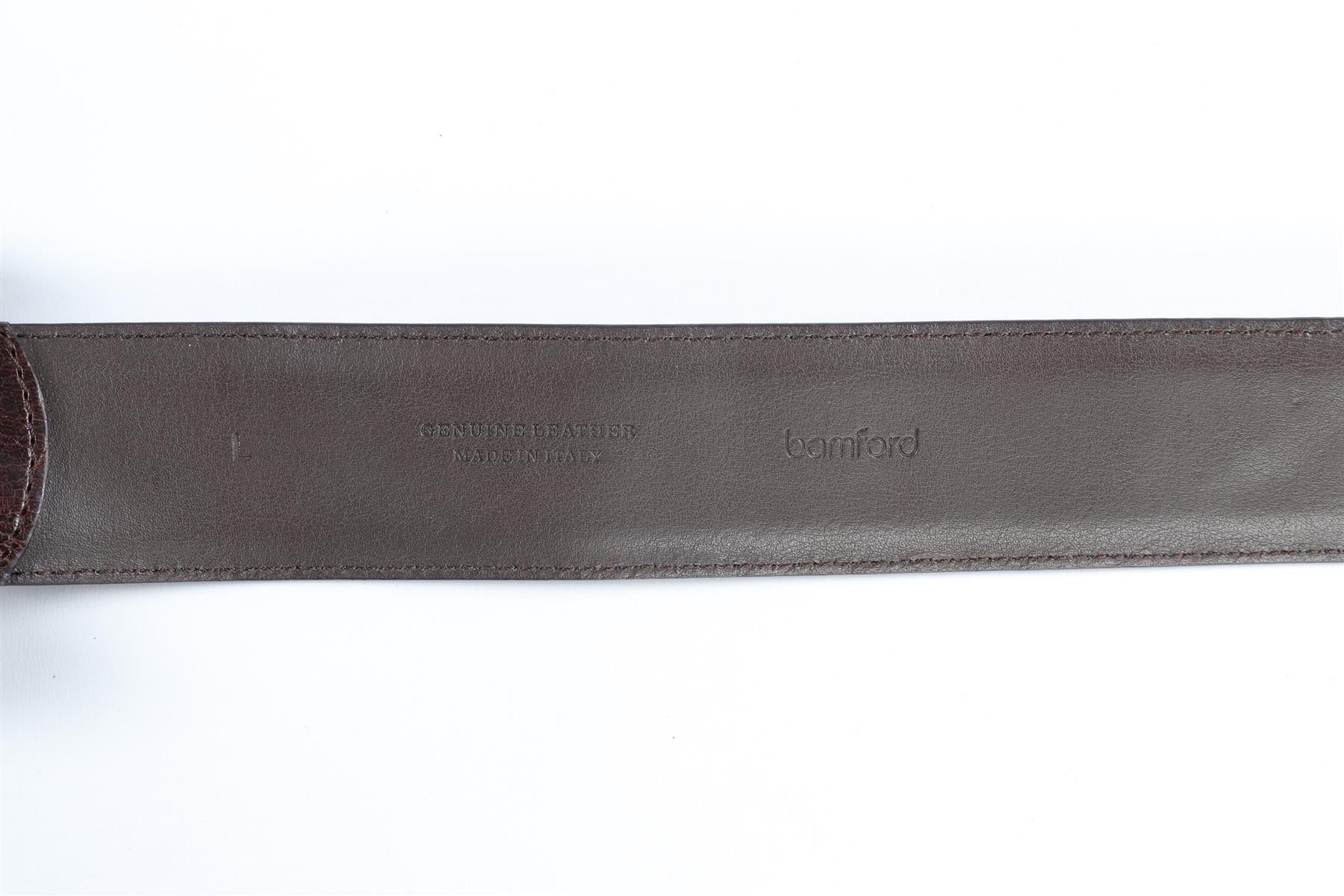 BAMFORD BROWN LEATHER BELT LARGE